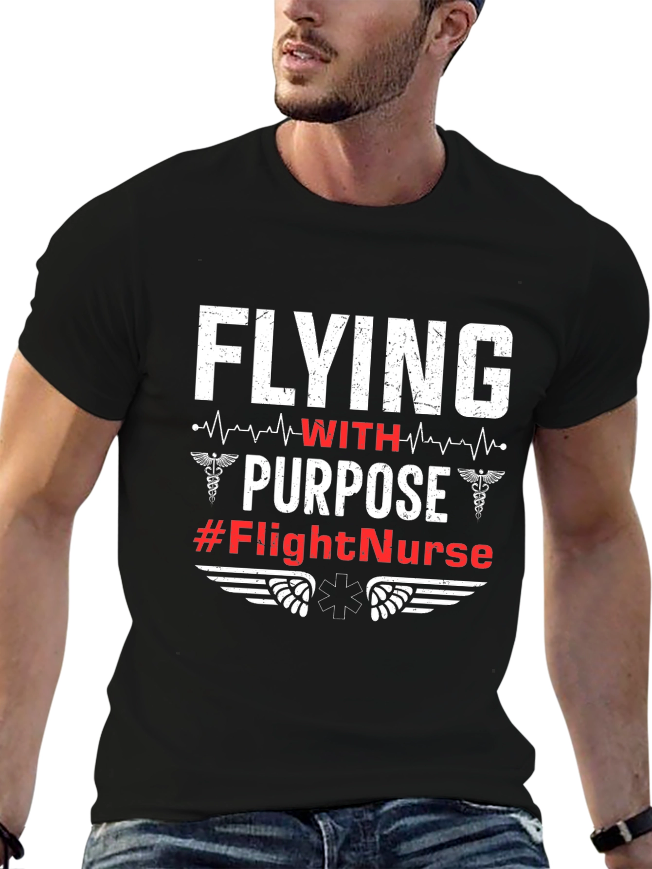 Flight Nurse T-Shirt - Flying with Purpose