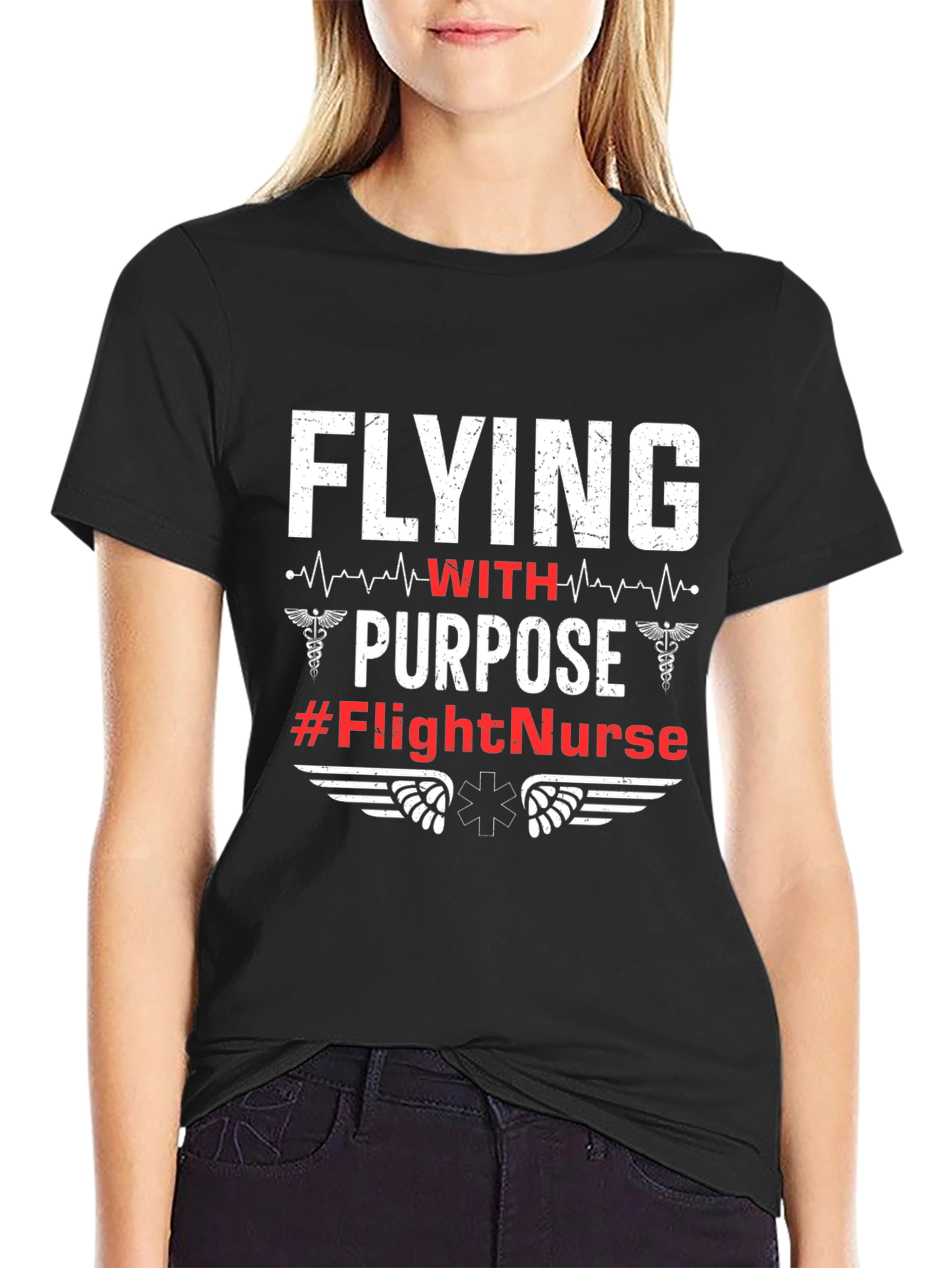 Flight Nurse T-Shirt - Flying with Purpose
