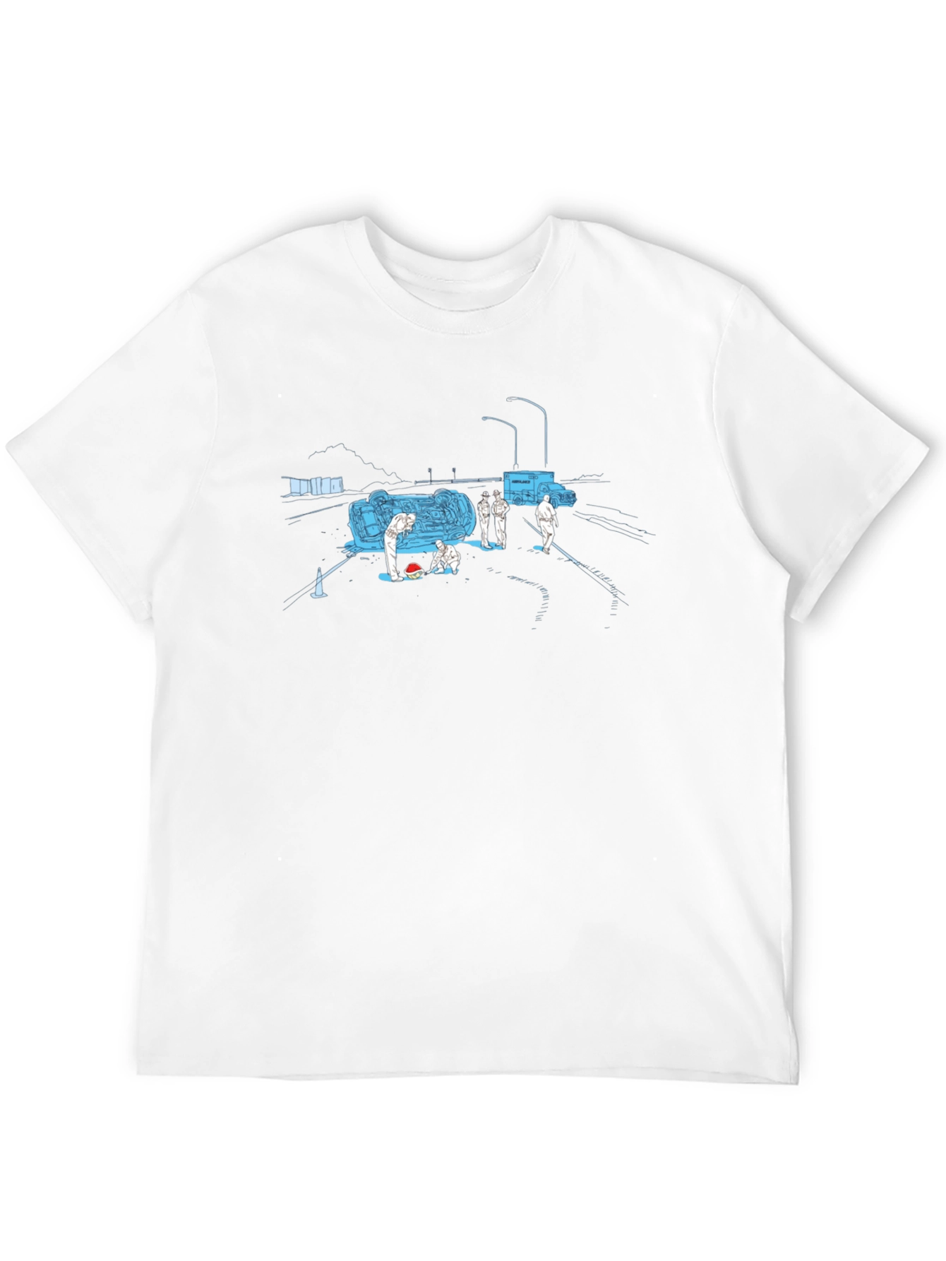 Accident Scene Tee - Unique Graphic Print