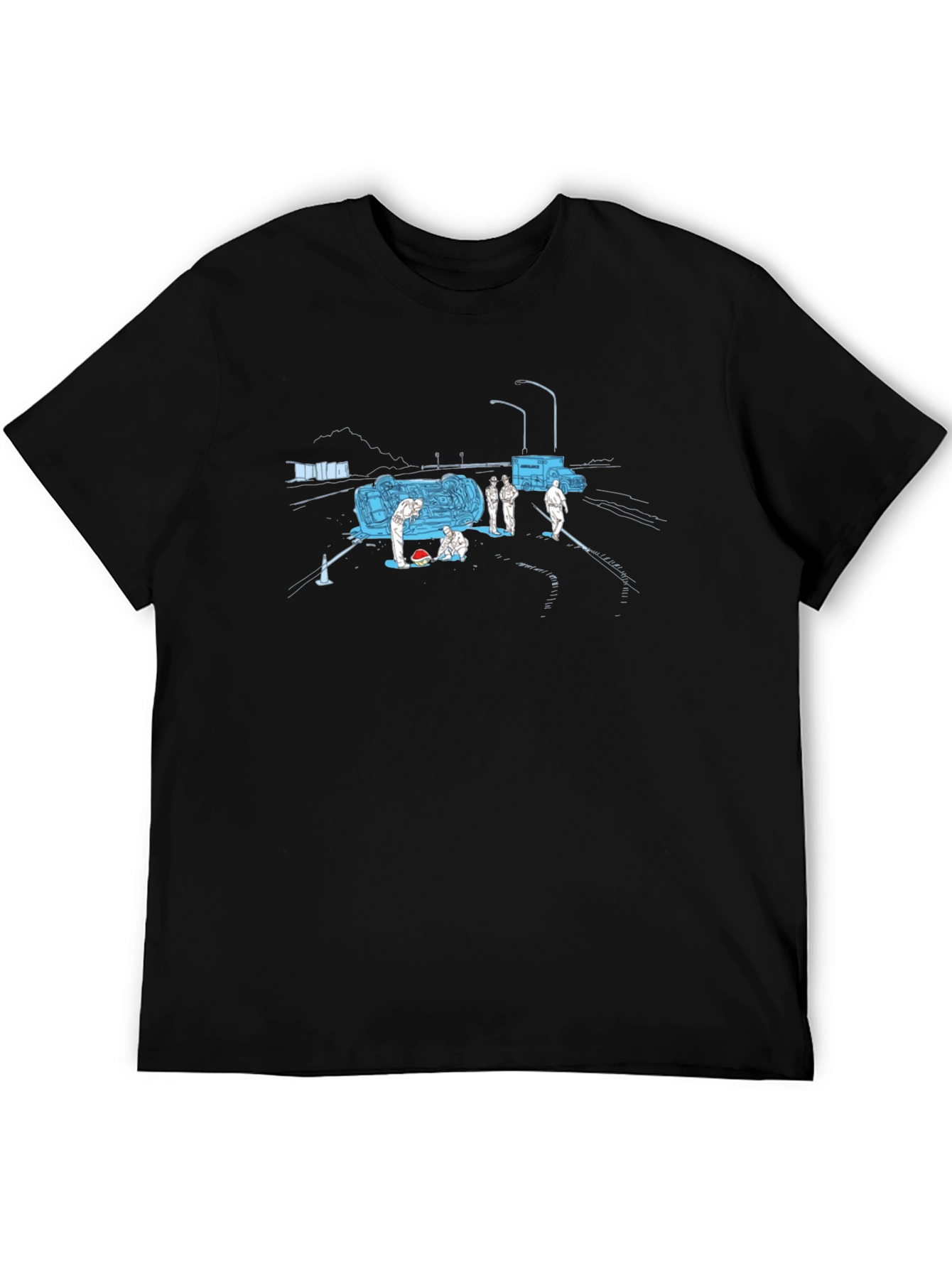 Accident Scene Tee - Unique Graphic Print
