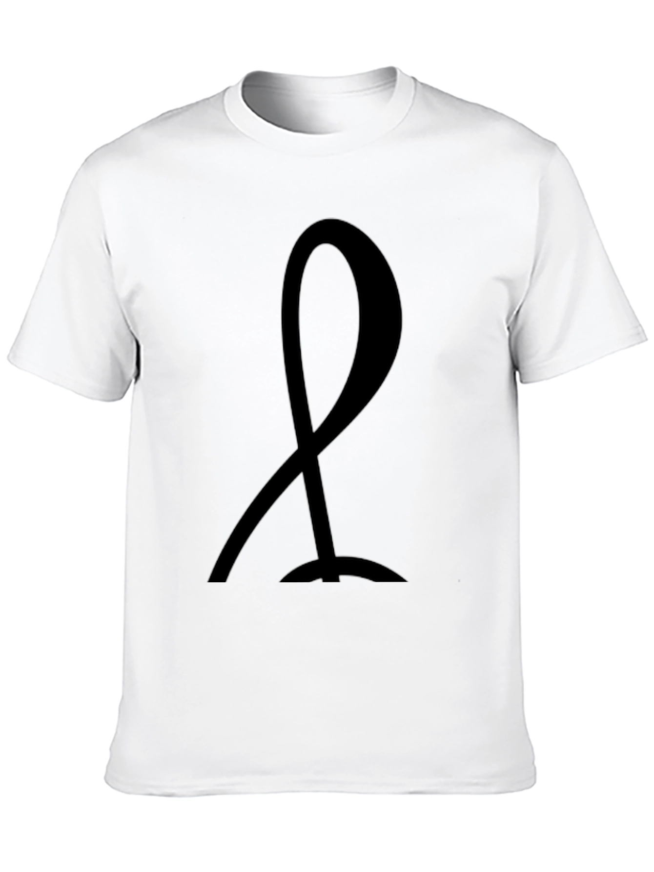 Minimalist Black Ribbon Graphic Tee - Unisex