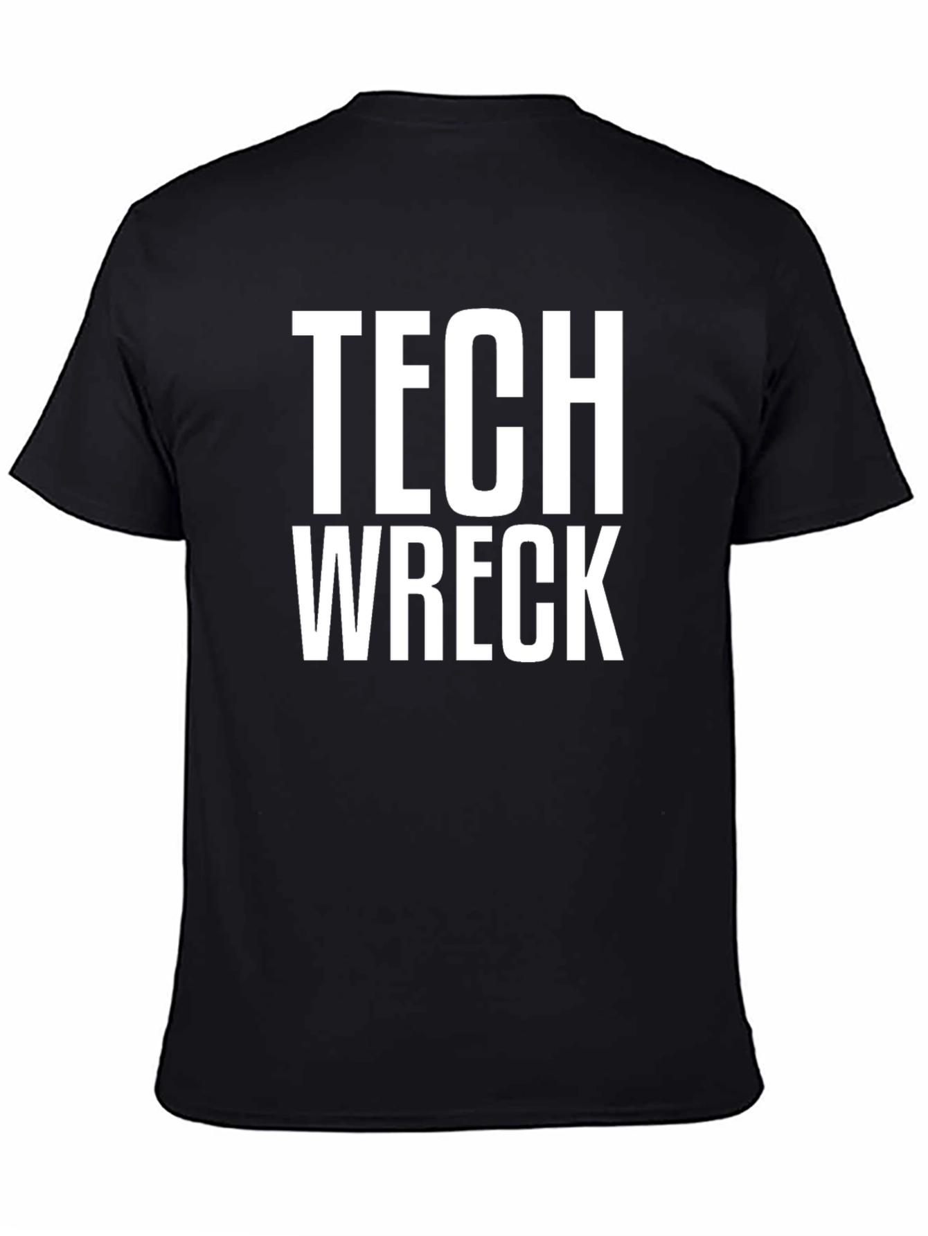 Tech Wreck Graphic Tee - Black Cotton T-Shirt