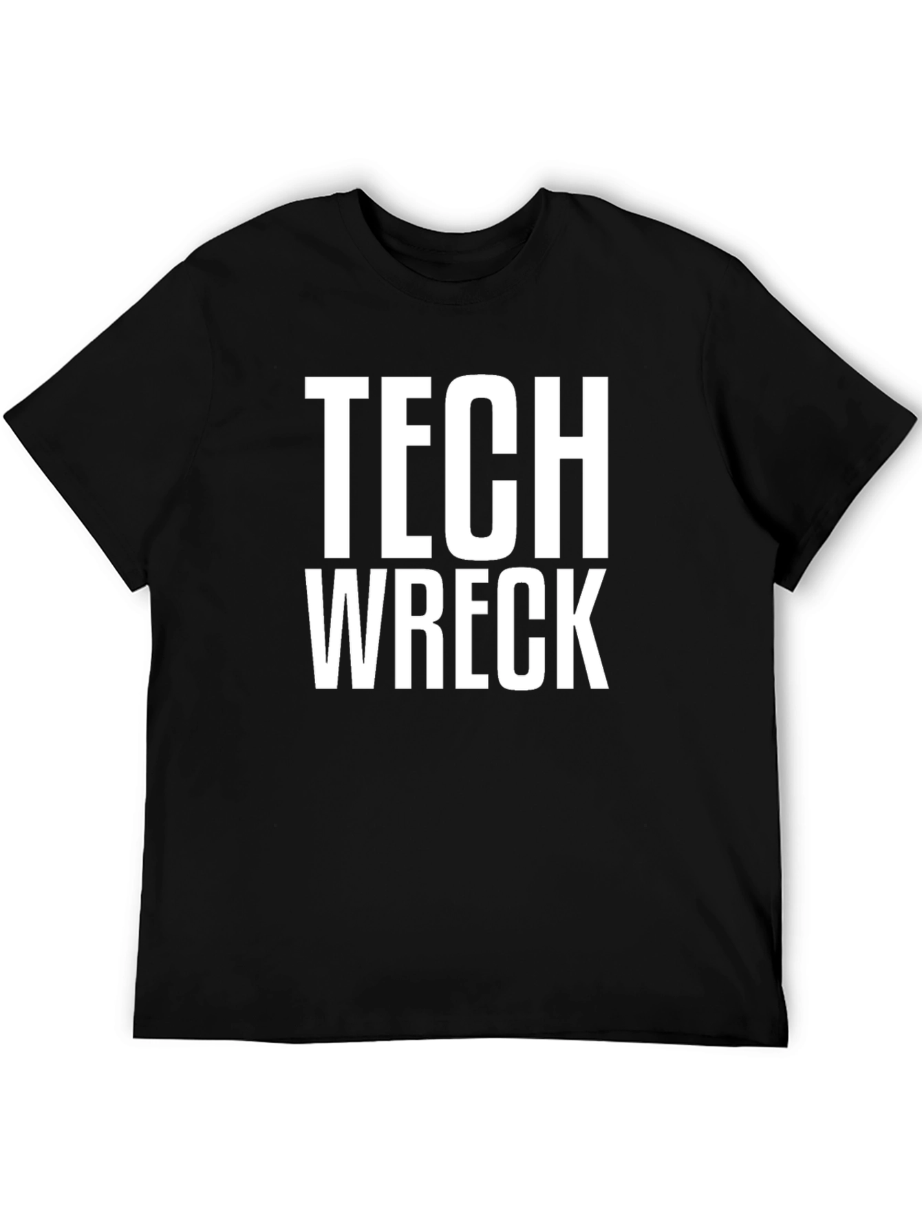 Tech Wreck Graphic Tee - Black Cotton T-Shirt