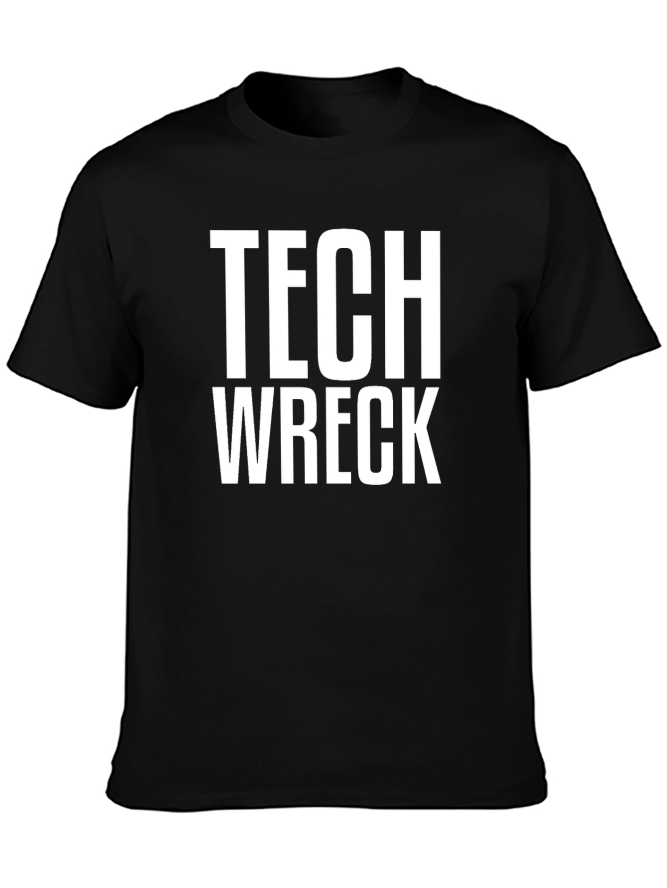 Tech Wreck Graphic Tee - Black Cotton T-Shirt
