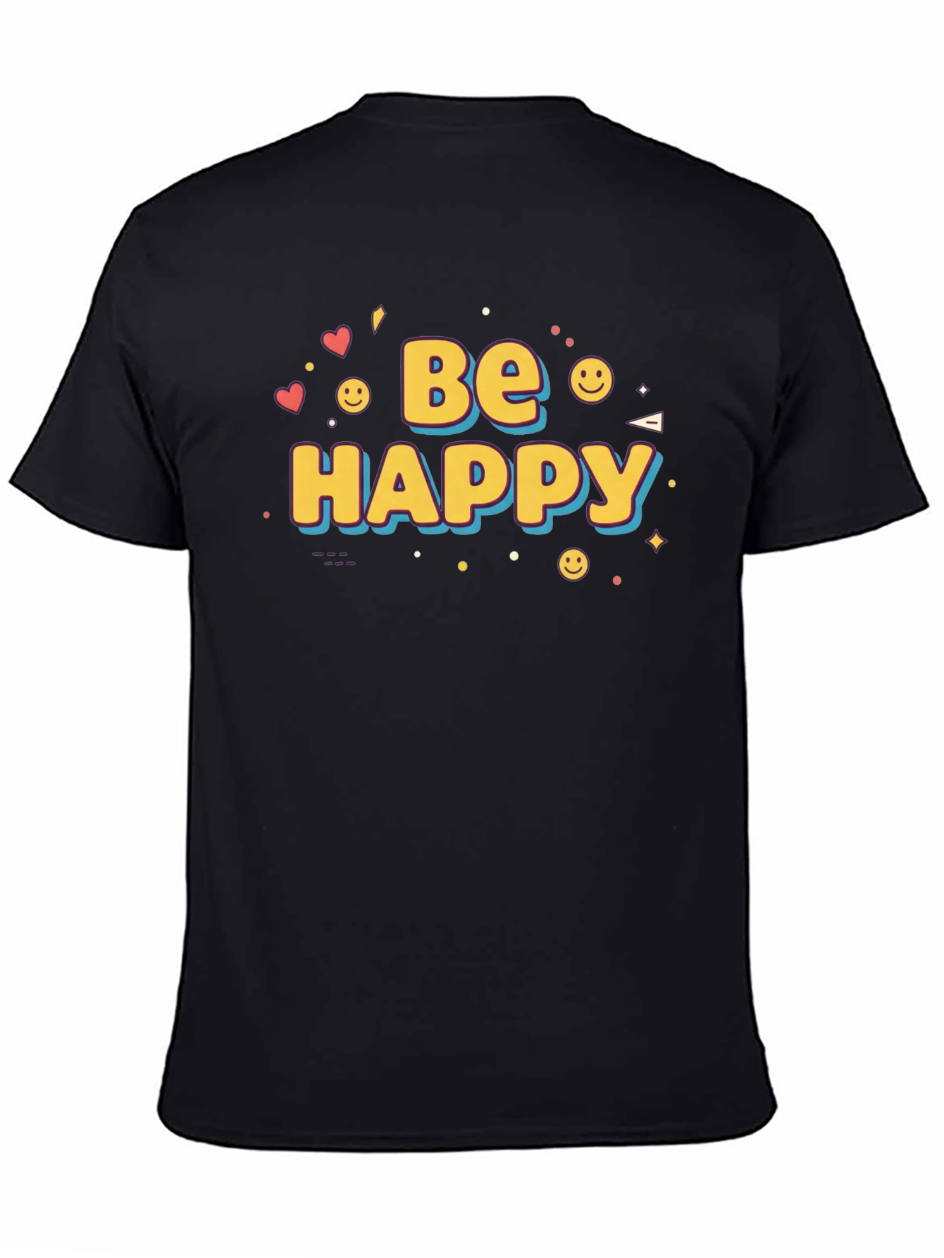 Be Happy Graphic Print T-Shirt