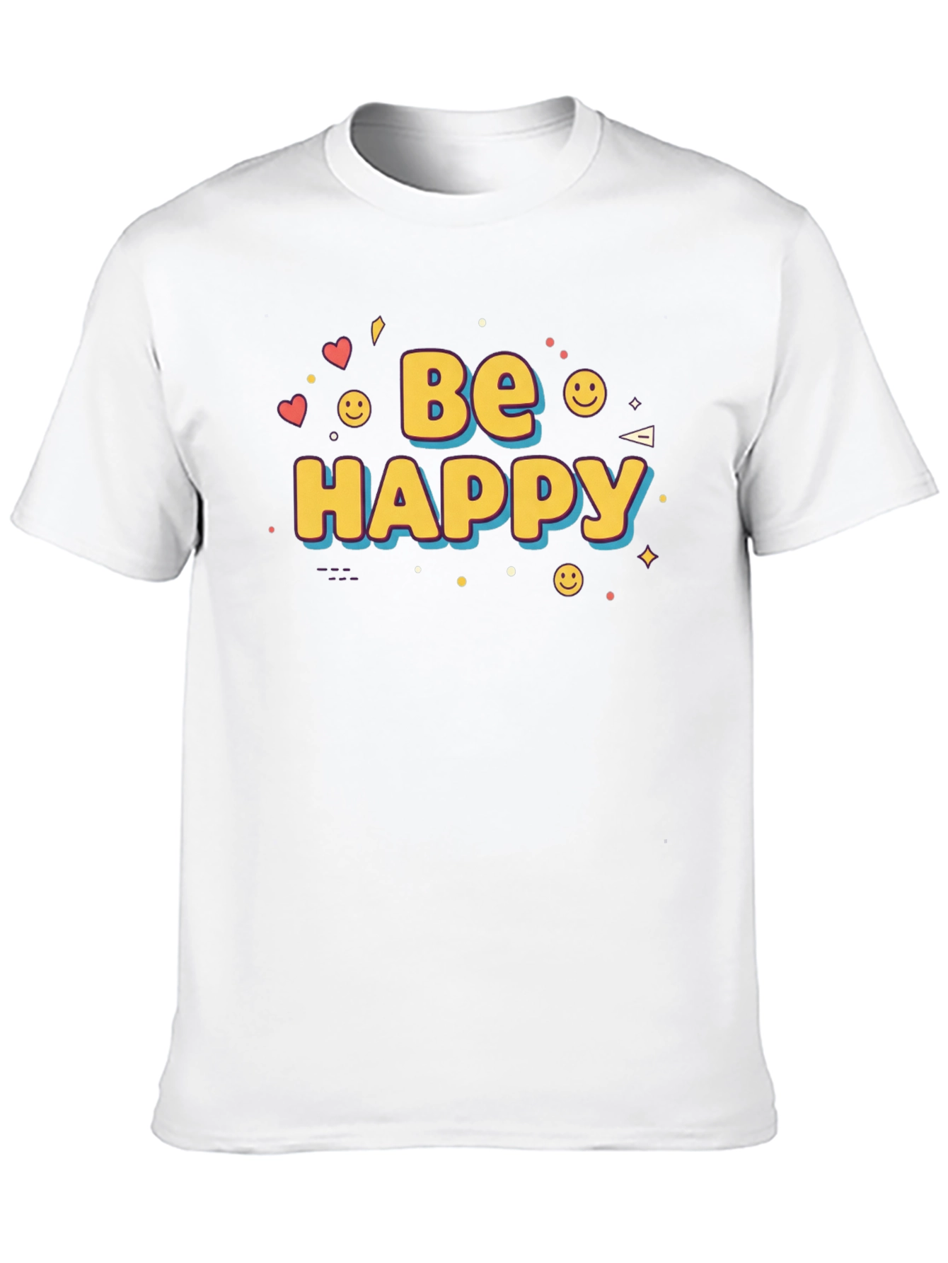 Be Happy Graphic Print T-Shirt