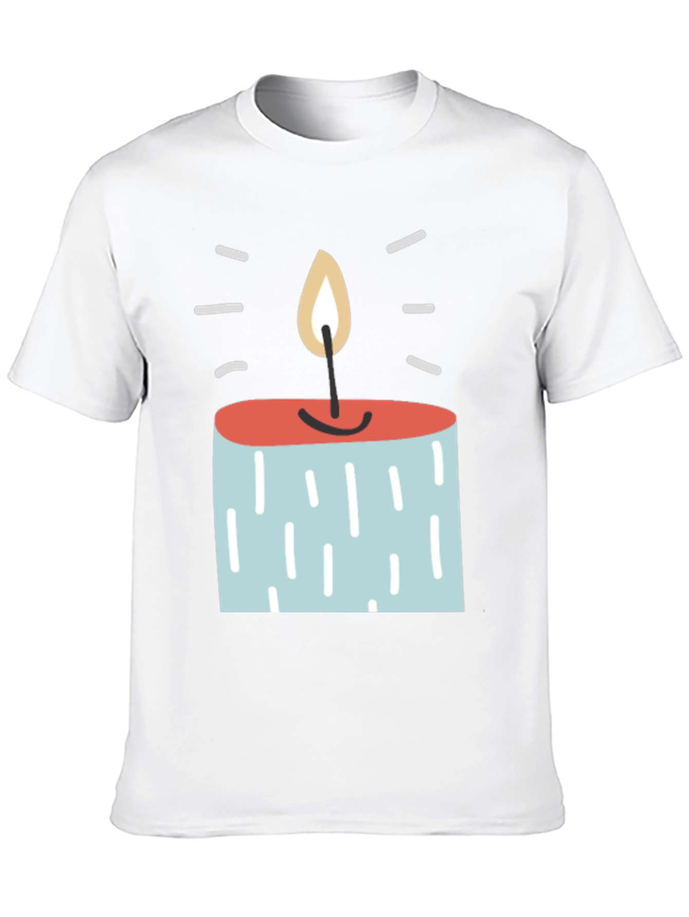 Novelty Candle Graphic Tee - Unique Design Soft Fabric