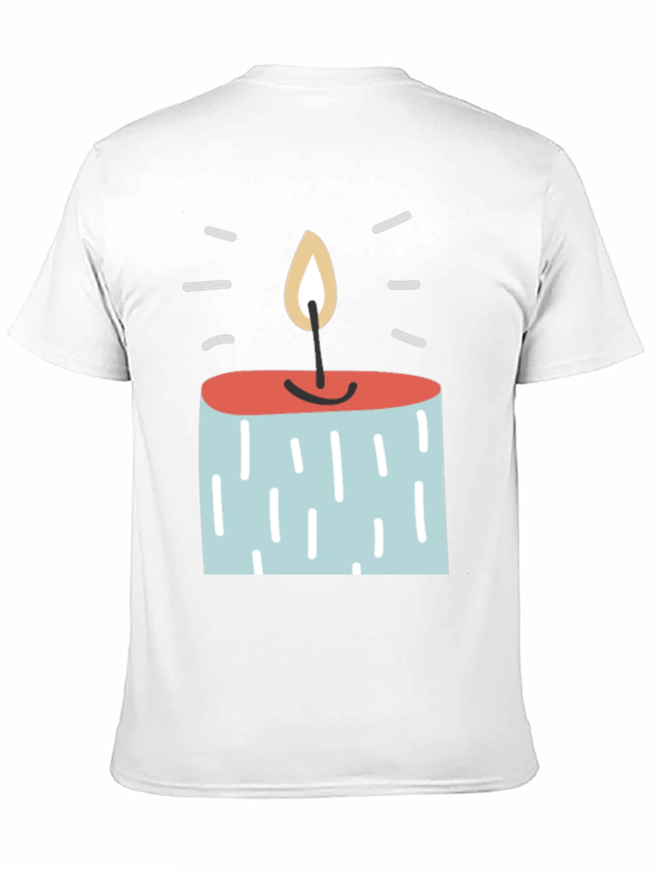 Novelty Candle Graphic Tee - Unique Design Soft Fabric