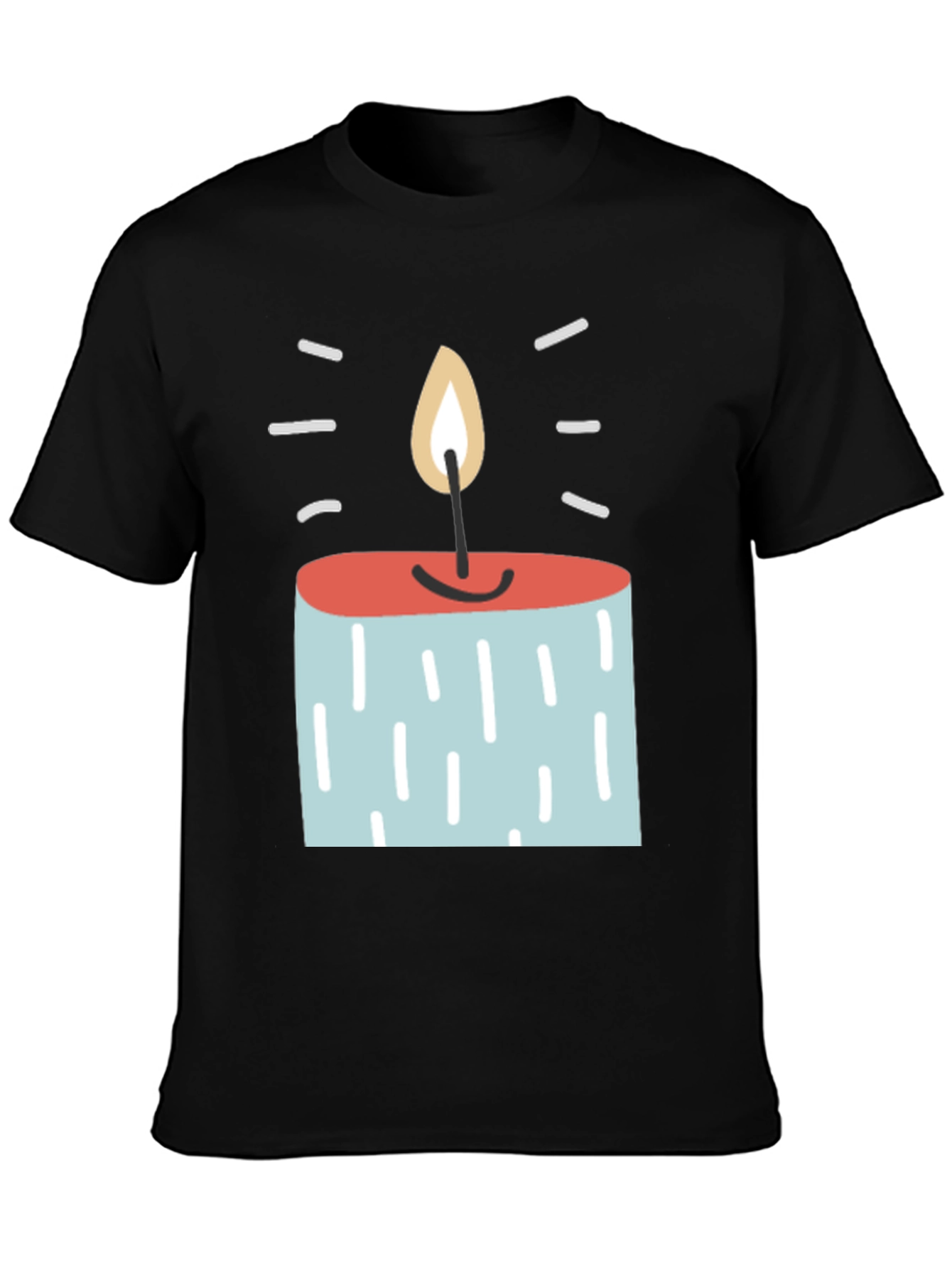 Novelty Candle Graphic Tee - Unique Design Soft Fabric