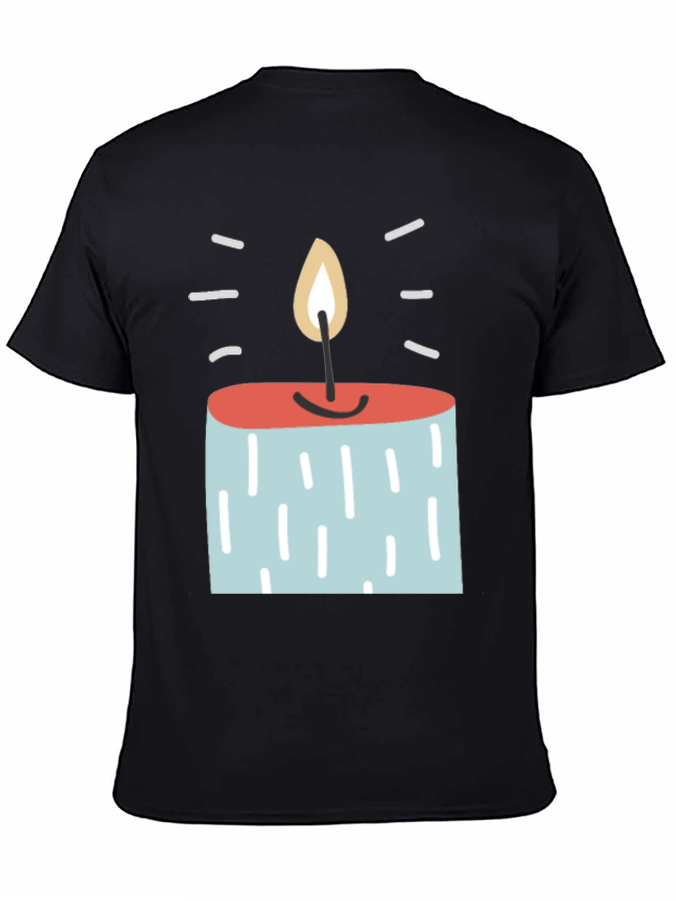 Novelty Candle Graphic Tee - Unique Design Soft Fabric