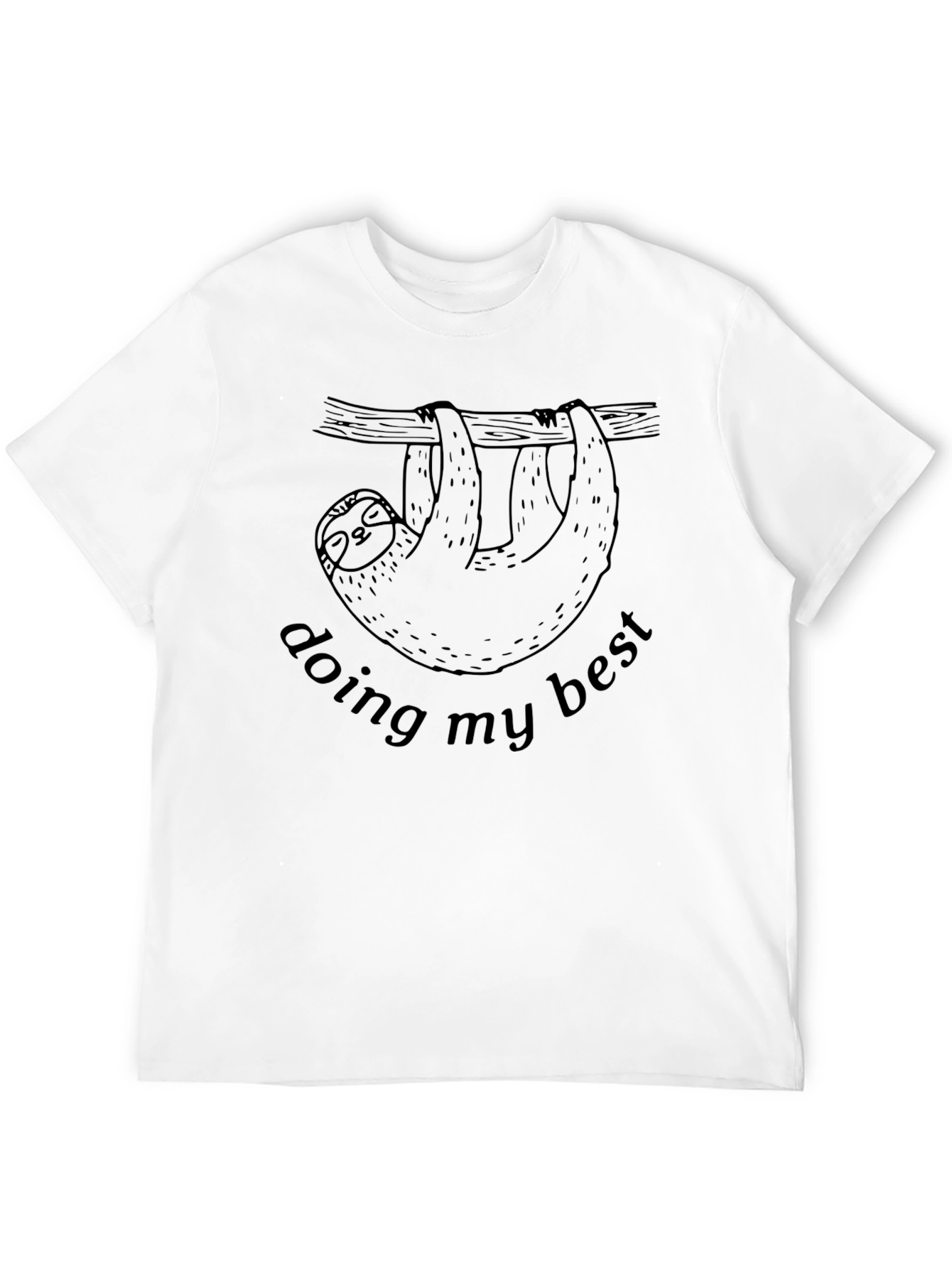 Doing My Best Sloth Graphic Tee - Black