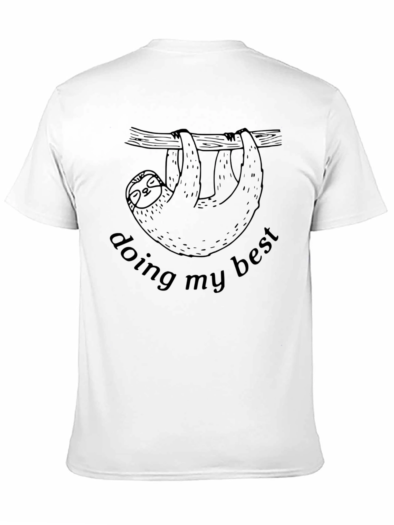 Doing My Best Sloth Graphic Tee - Black