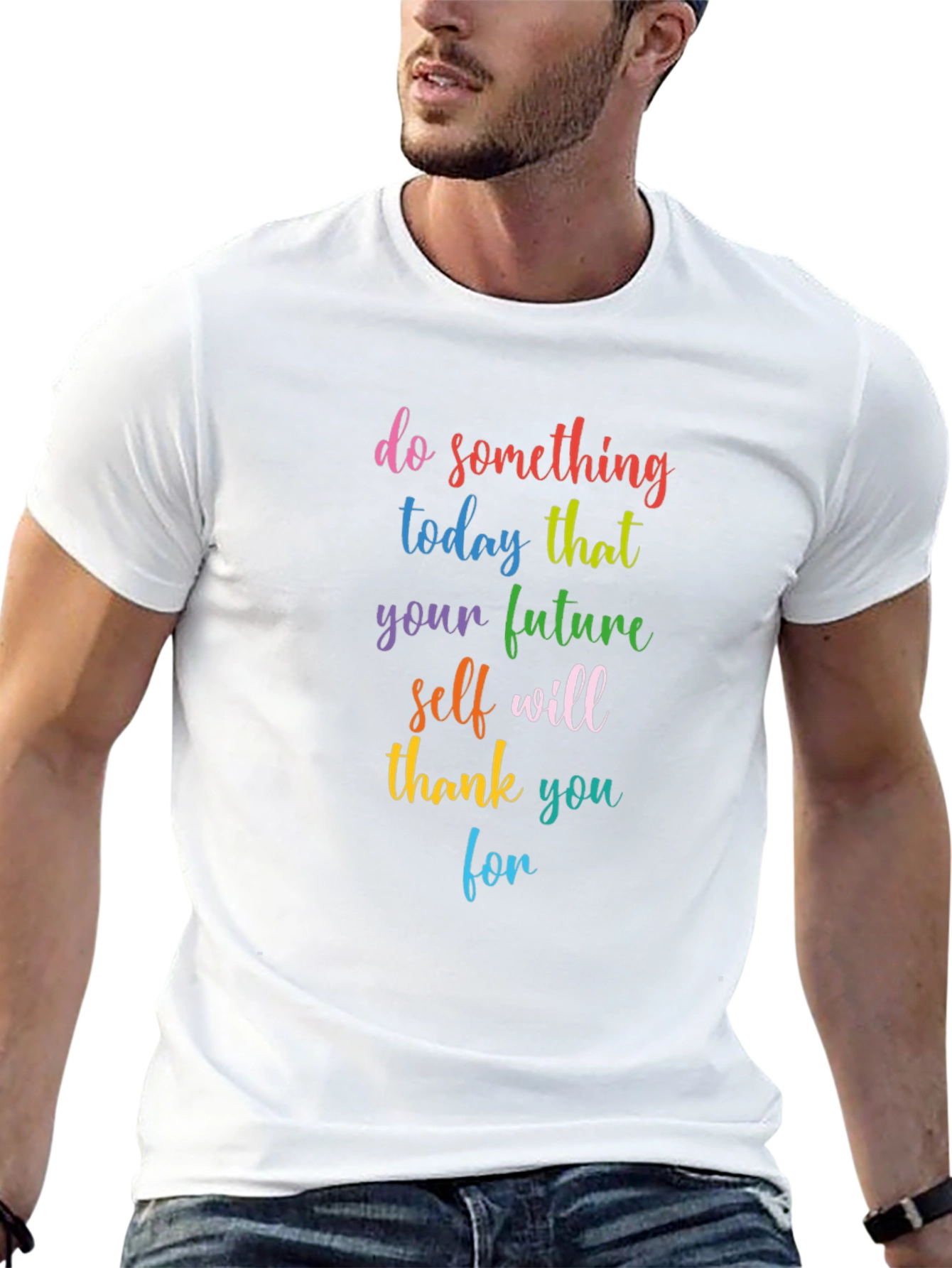 Inspirational Quote Graphic Tee - Do Something Today