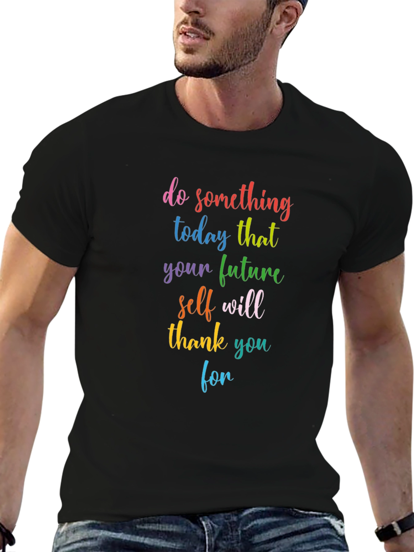 Inspirational Quote Graphic Tee - Do Something Today