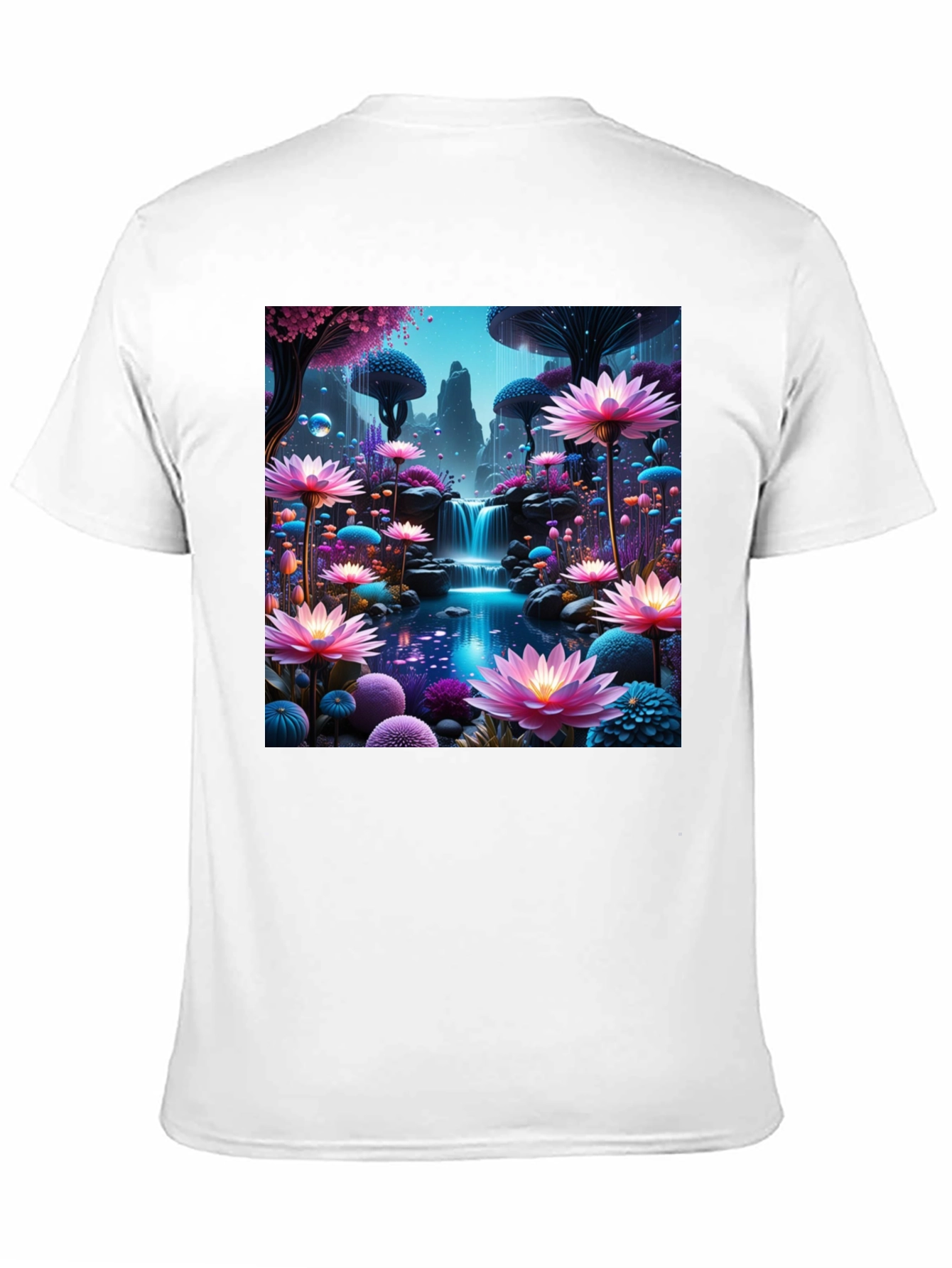 Fantasy Flower Waterfall Graphic Tee