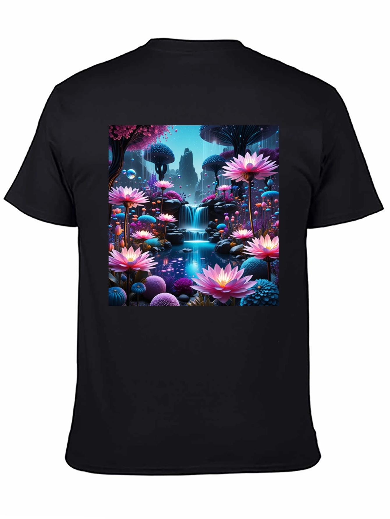 Fantasy Flower Waterfall Graphic Tee