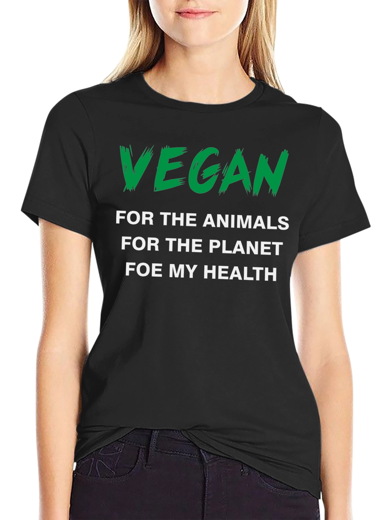 Vegan Statement Graphic Tee - Animals Planet Health