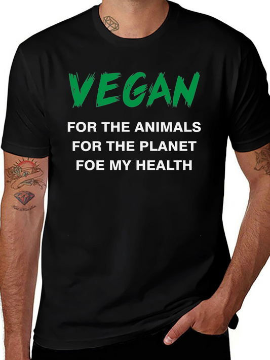Vegan Statement Graphic Tee - Animals Planet Health