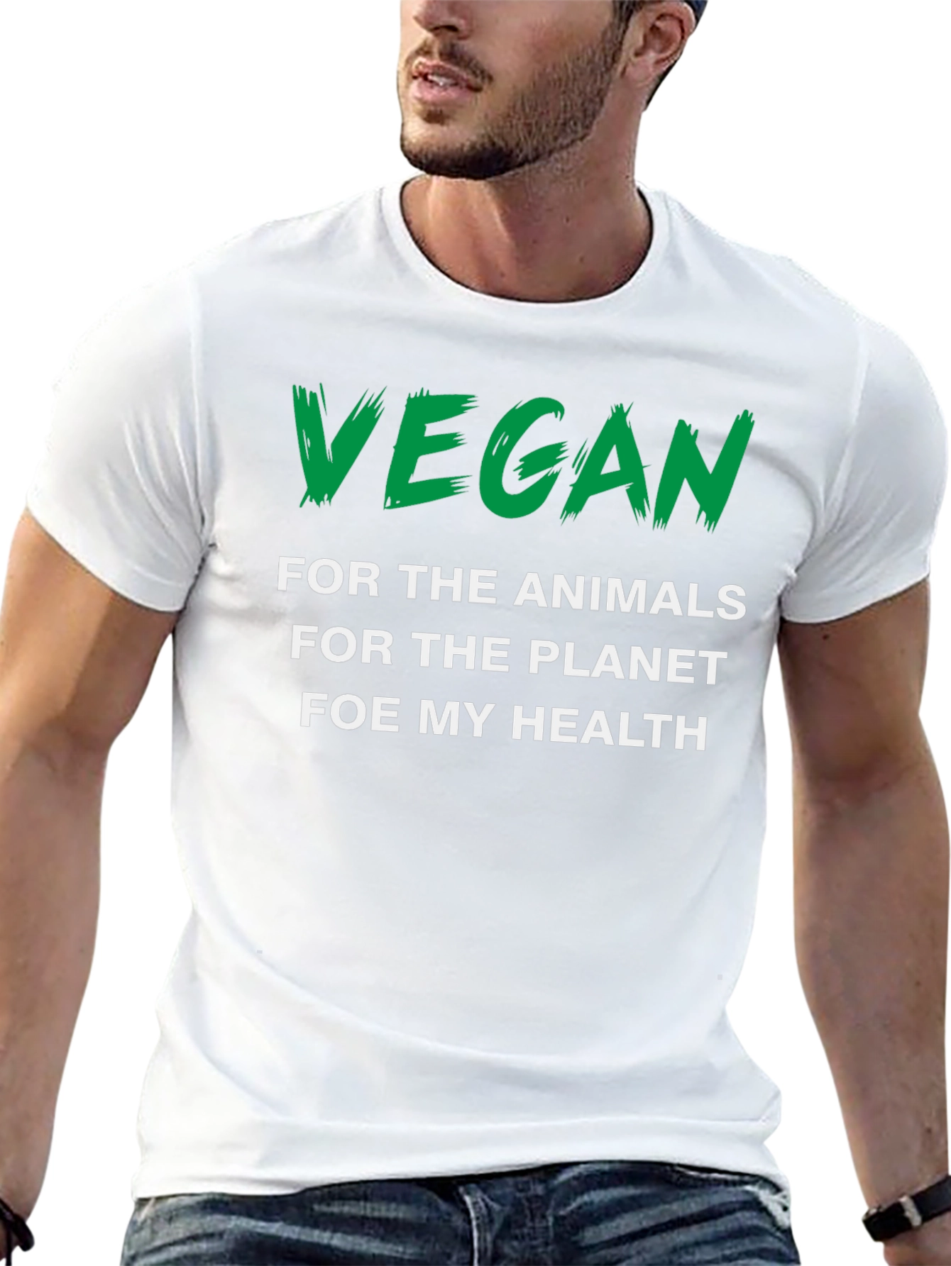 Vegan Statement Graphic Tee - Animals Planet Health