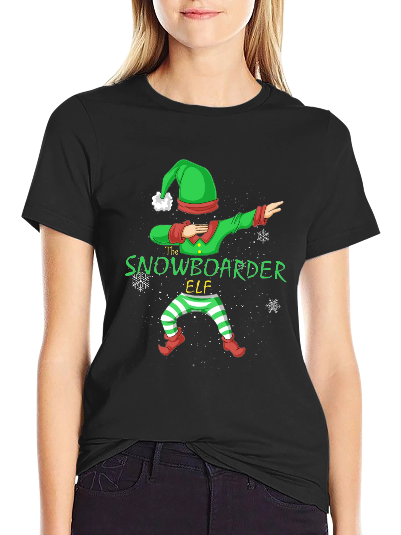 The Snowboarder Elf Graphic T-Shirt