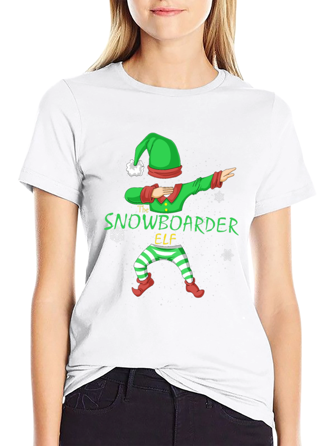 The Snowboarder Elf Graphic T-Shirt