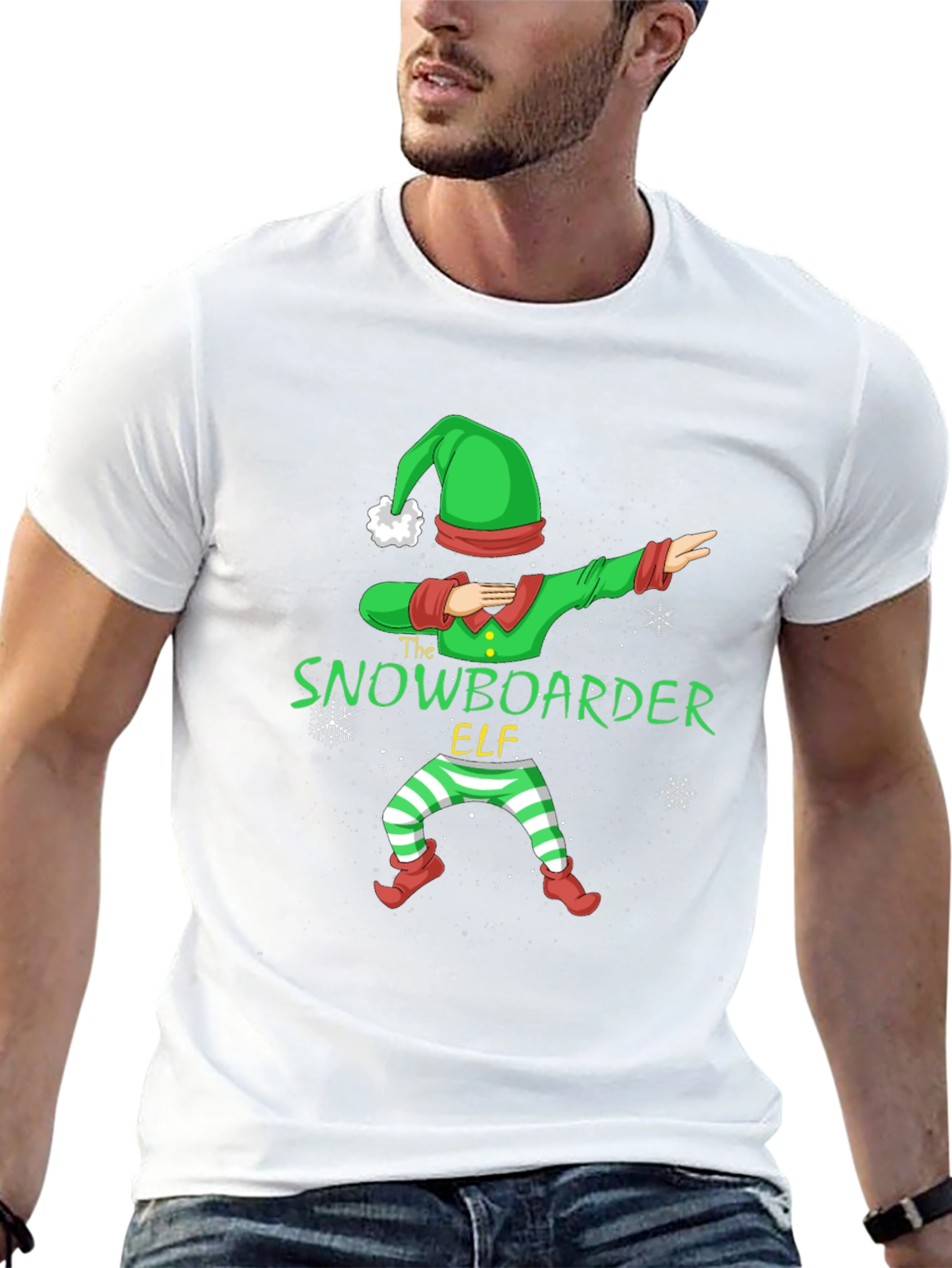 The Snowboarder Elf Graphic T-Shirt