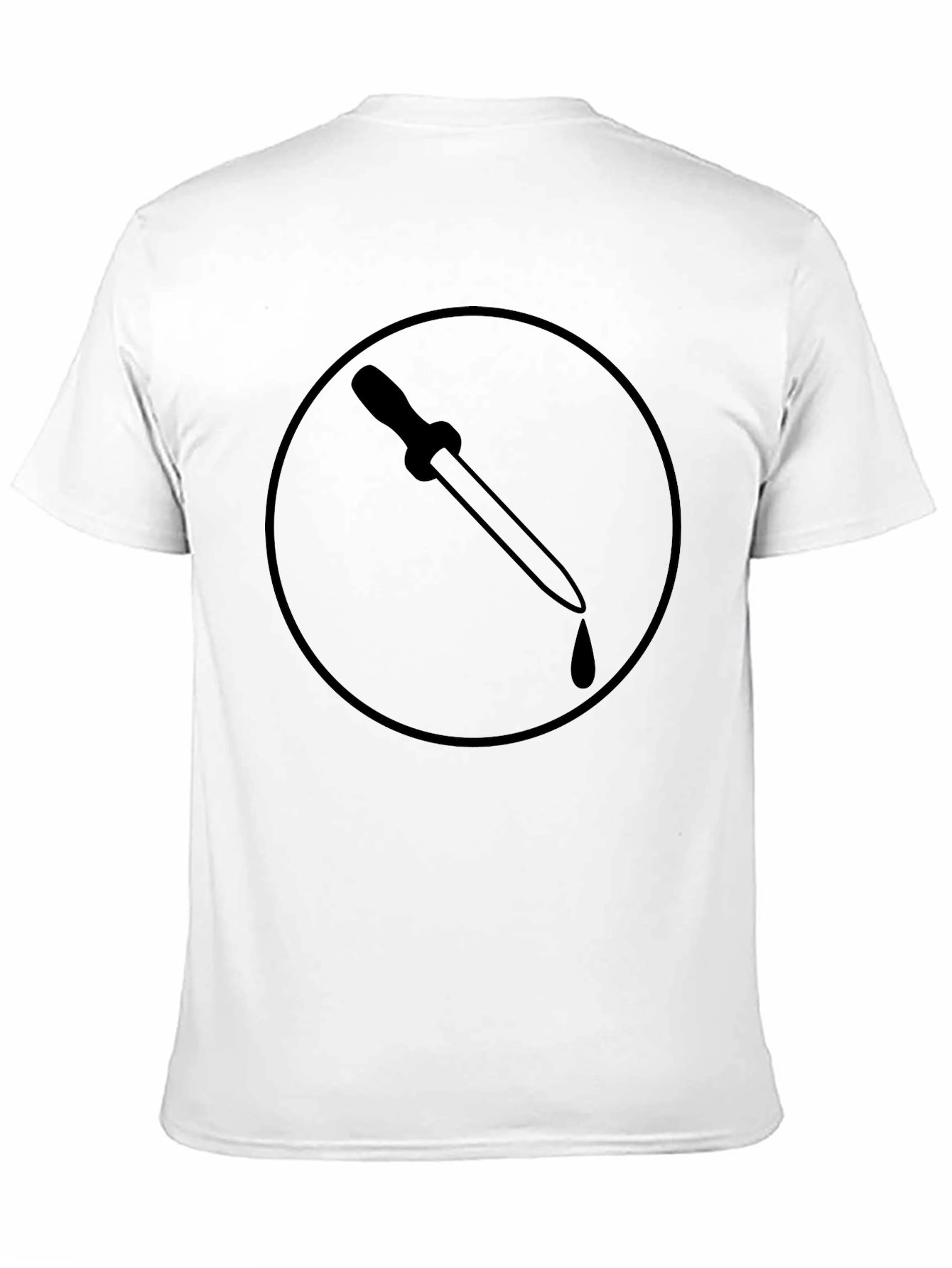 Black T-Shirt with Pipette Circle Design