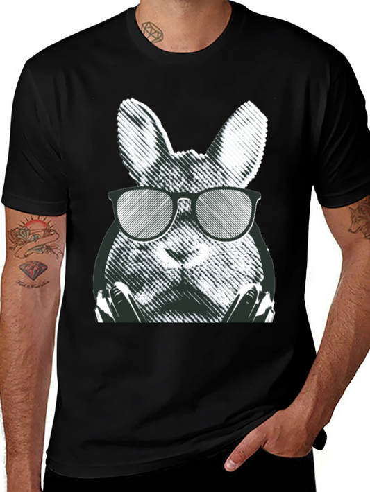 Cool Rabbit Graphic Tee - Black