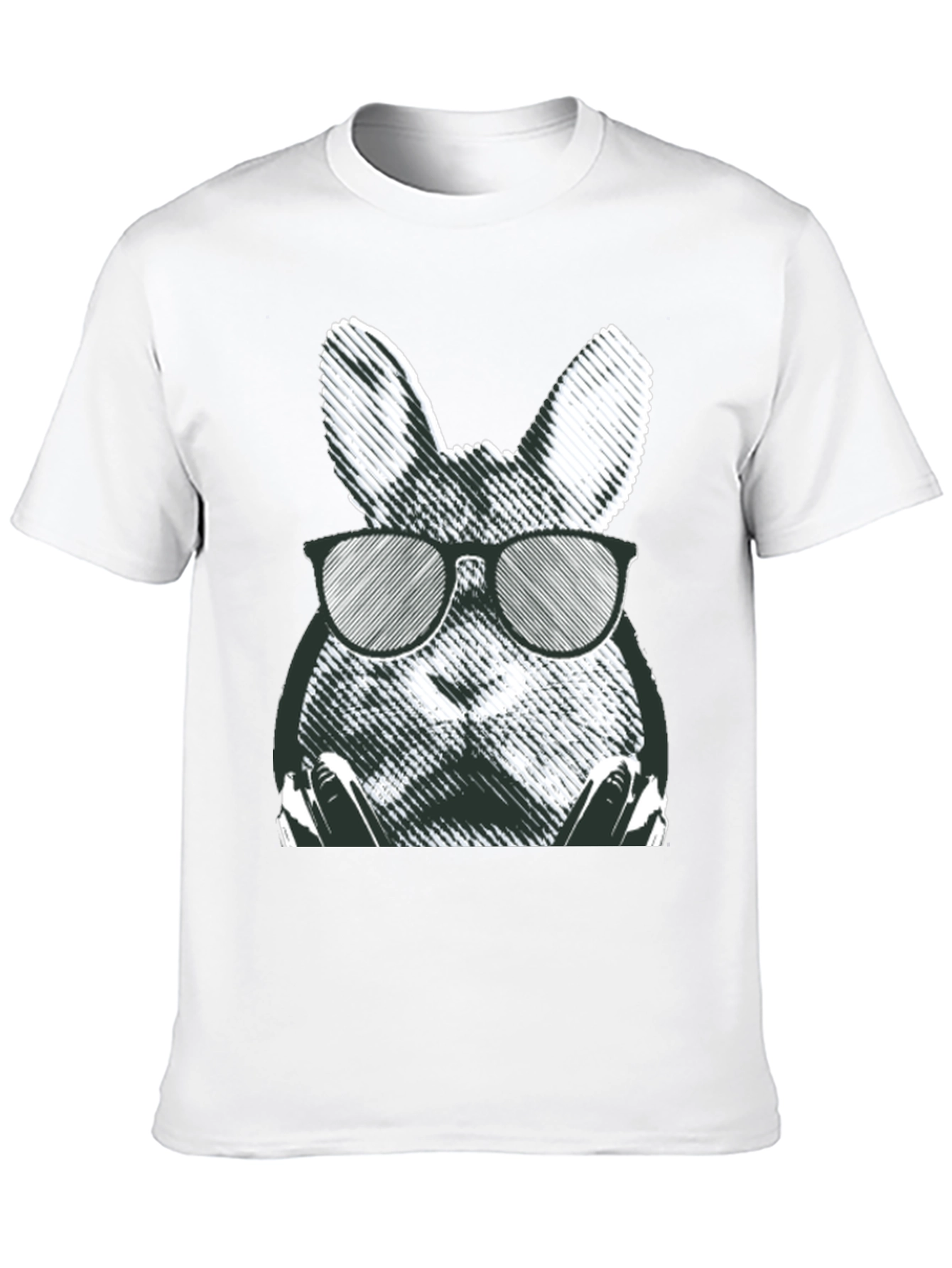 Cool Rabbit Graphic Tee - Black