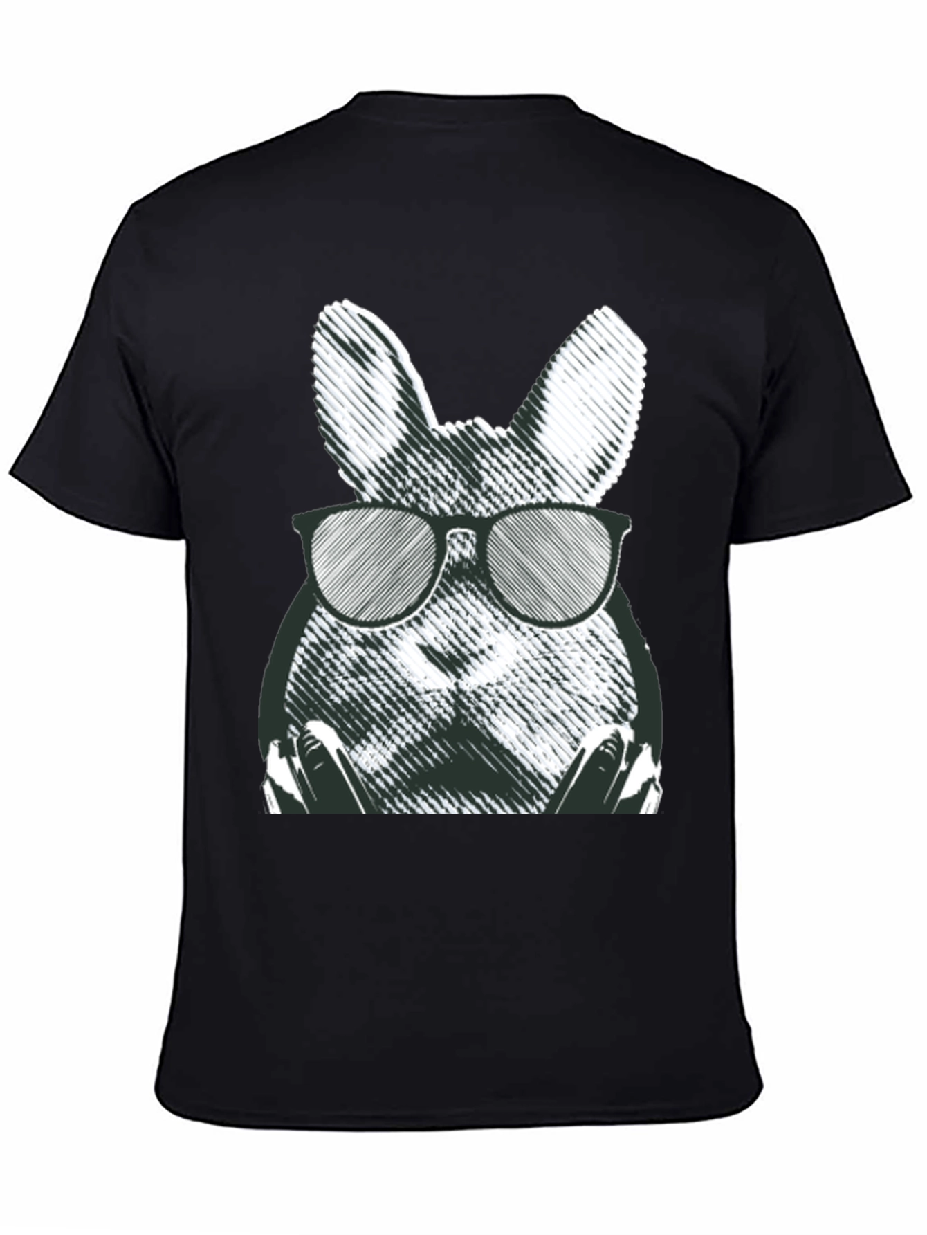 Cool Rabbit Graphic Tee - Black