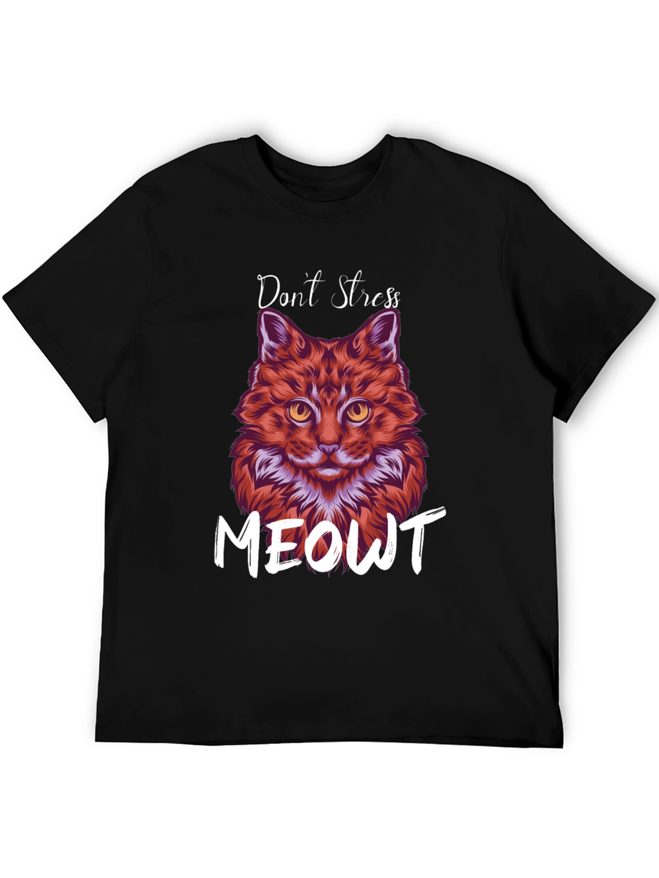 Dont Stress Meowt Funny Cat Graphic T-Shirt