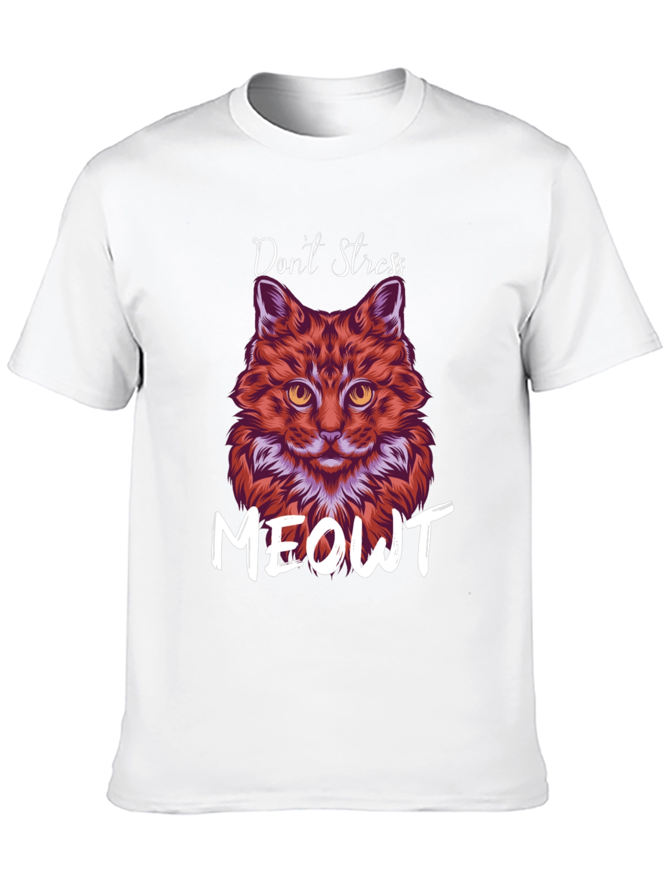 Dont Stress Meowt Funny Cat Graphic T-Shirt