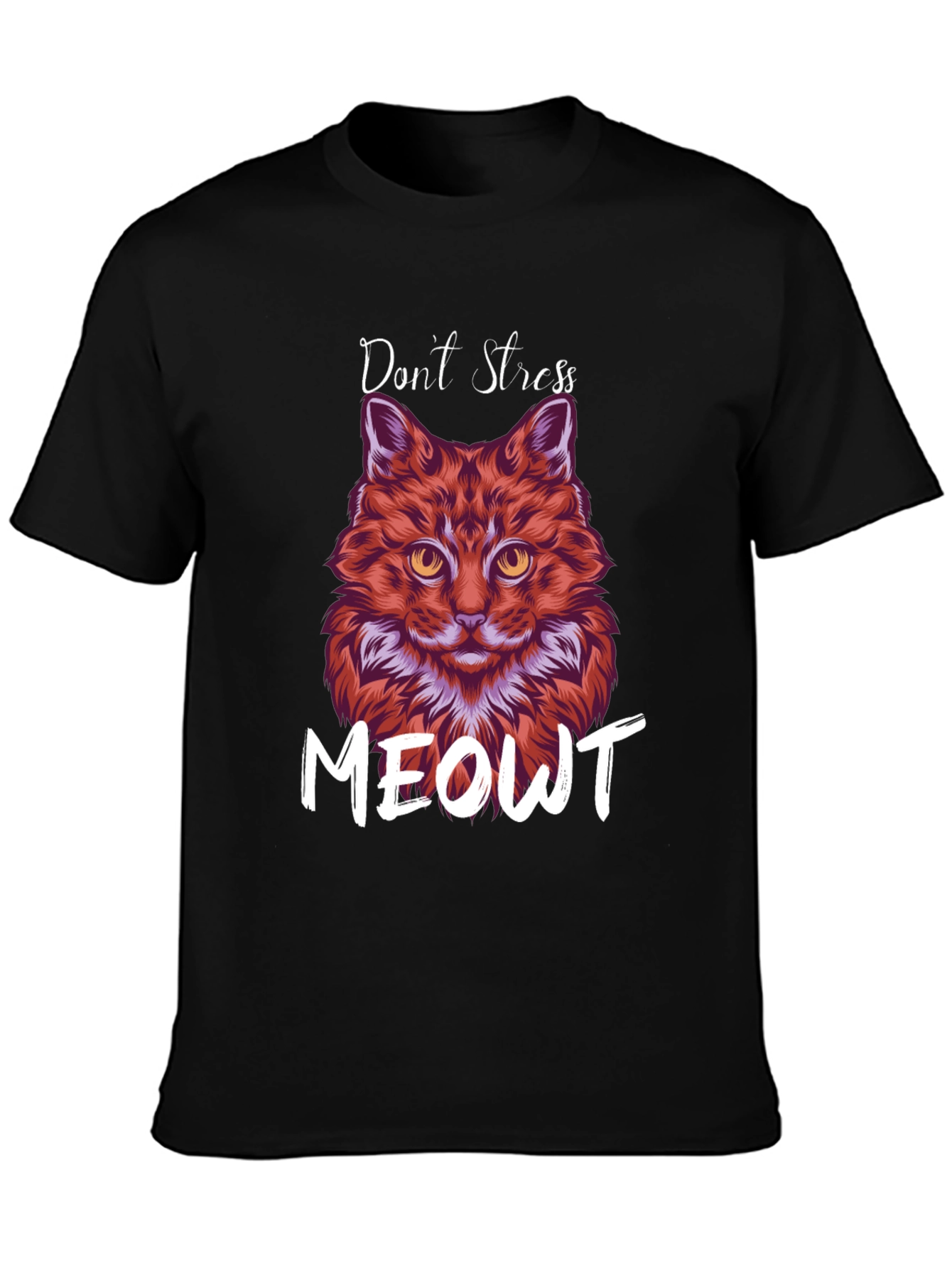 Dont Stress Meowt Funny Cat Graphic T-Shirt