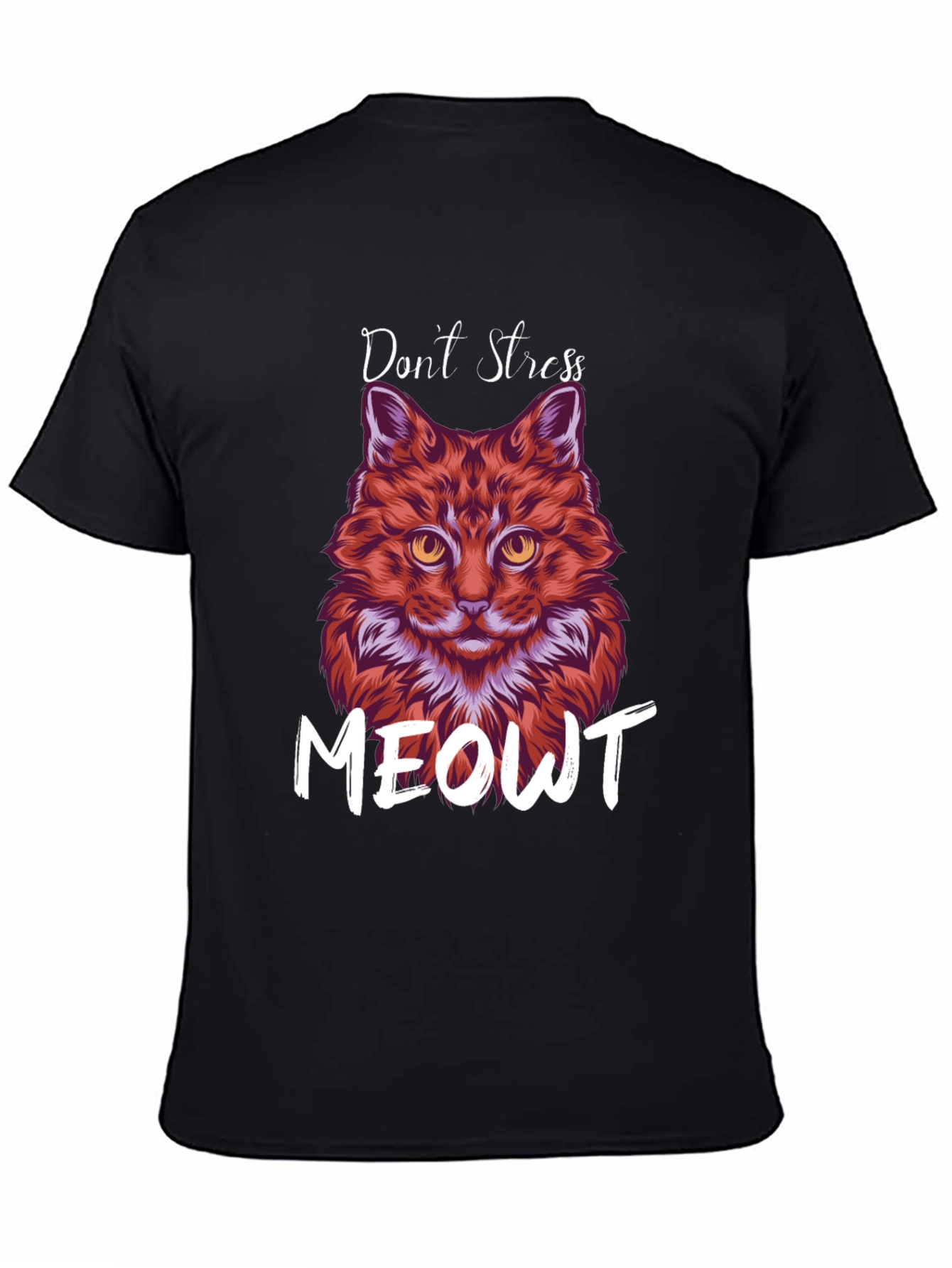 Dont Stress Meowt Funny Cat Graphic T-Shirt
