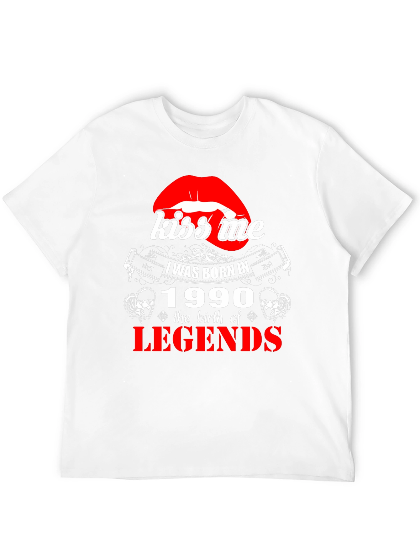 Kiss Me Born in 1990 Legends Graphic T-Shirt