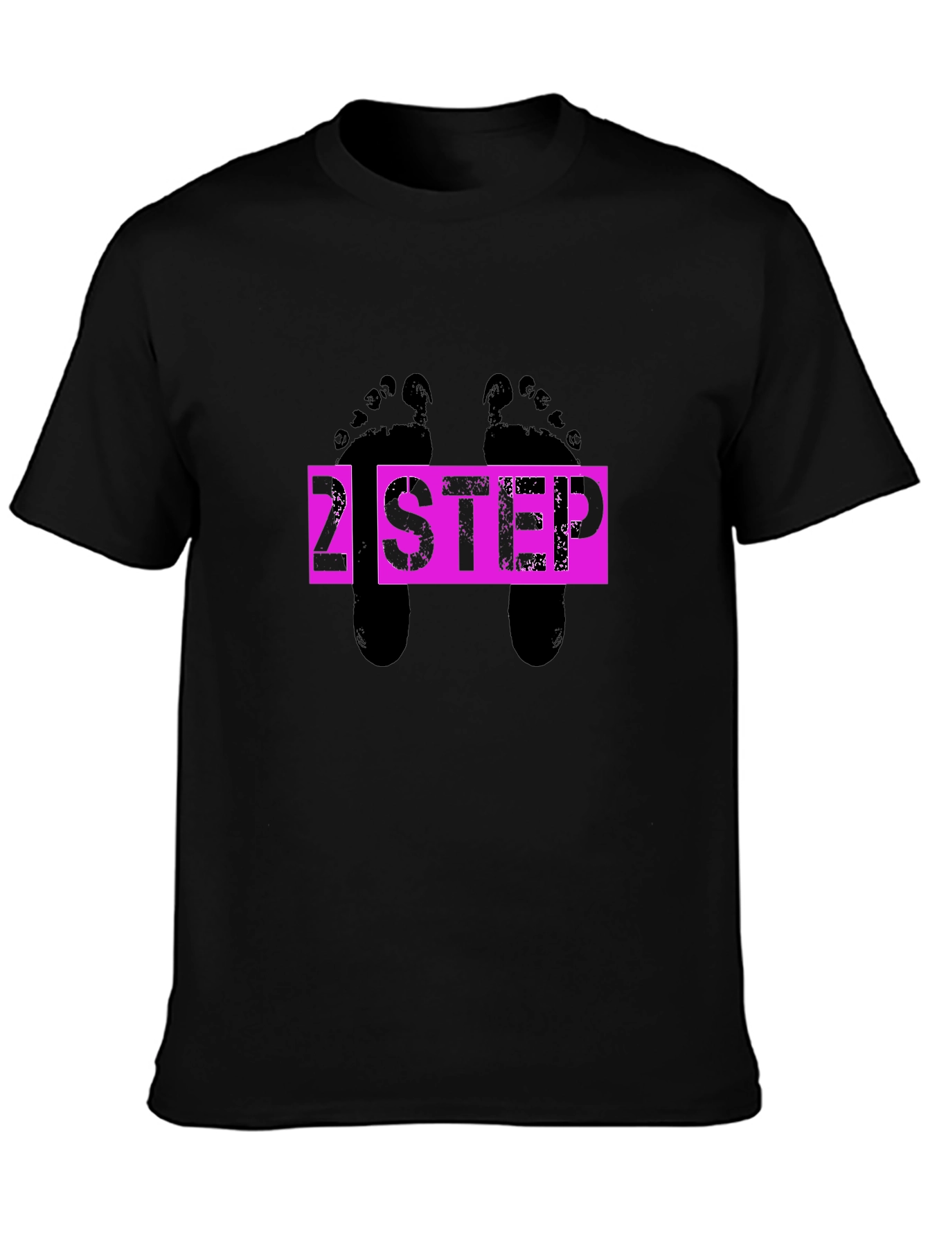 2 Step Footprint Graphic T-Shirt - Black