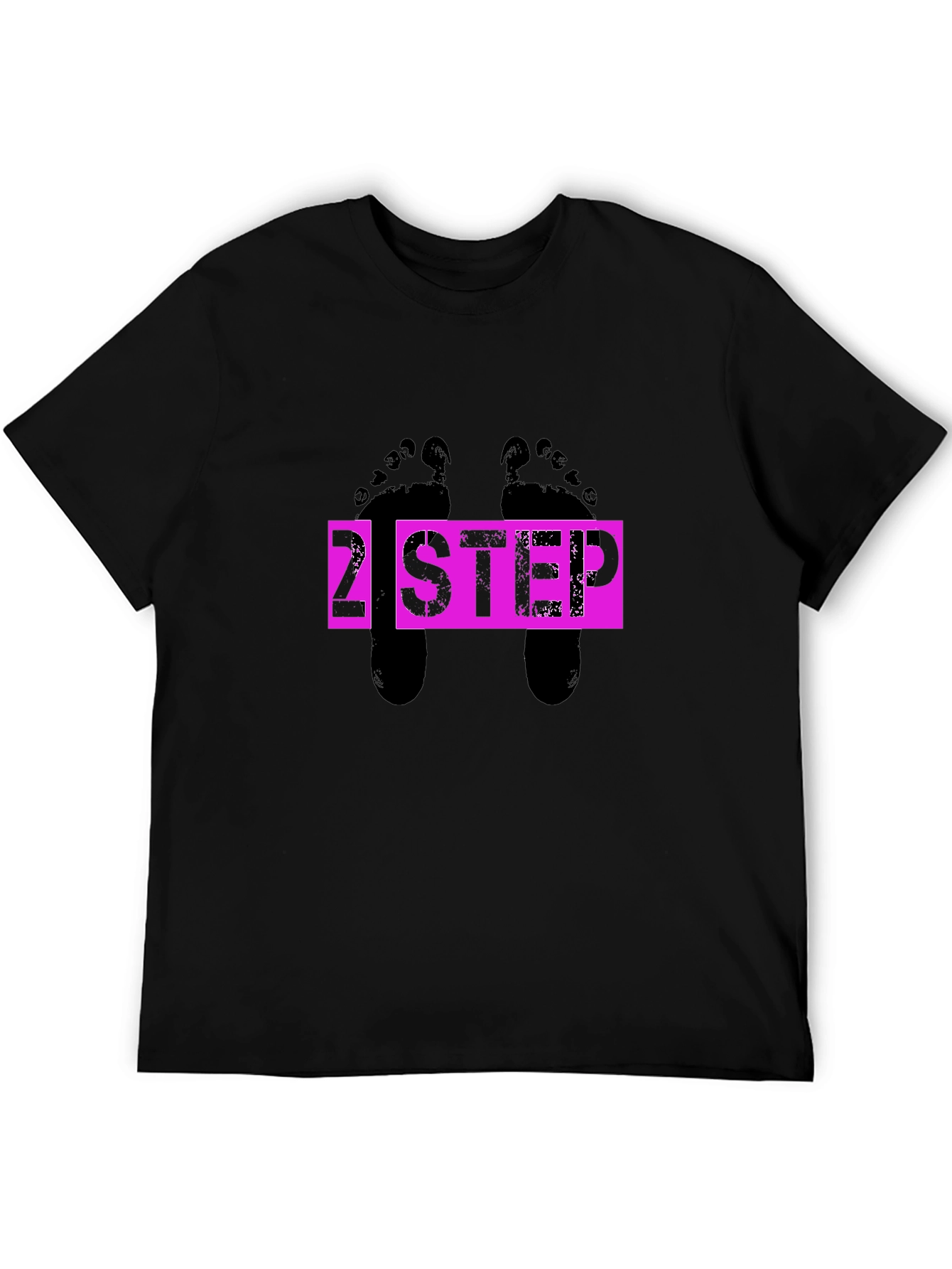 2 Step Footprint Graphic T-Shirt - Black