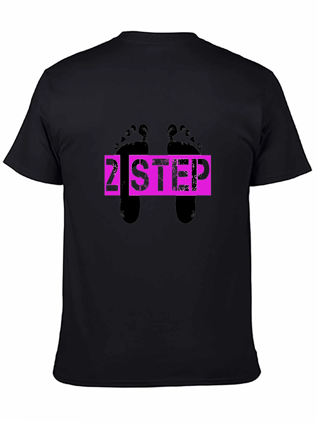 2 Step Footprint Graphic T-Shirt - Black
