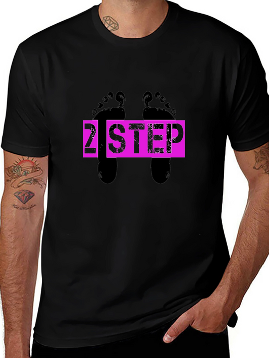 2 Step Footprint Graphic T-Shirt - Black