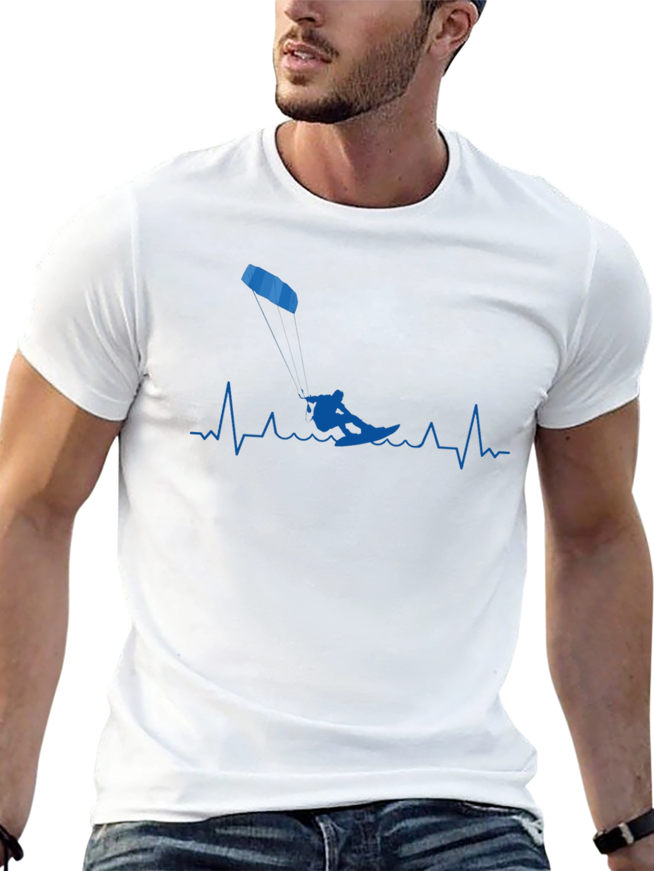 Kitesurfing Heartbeat T-Shirt - Passion on Display