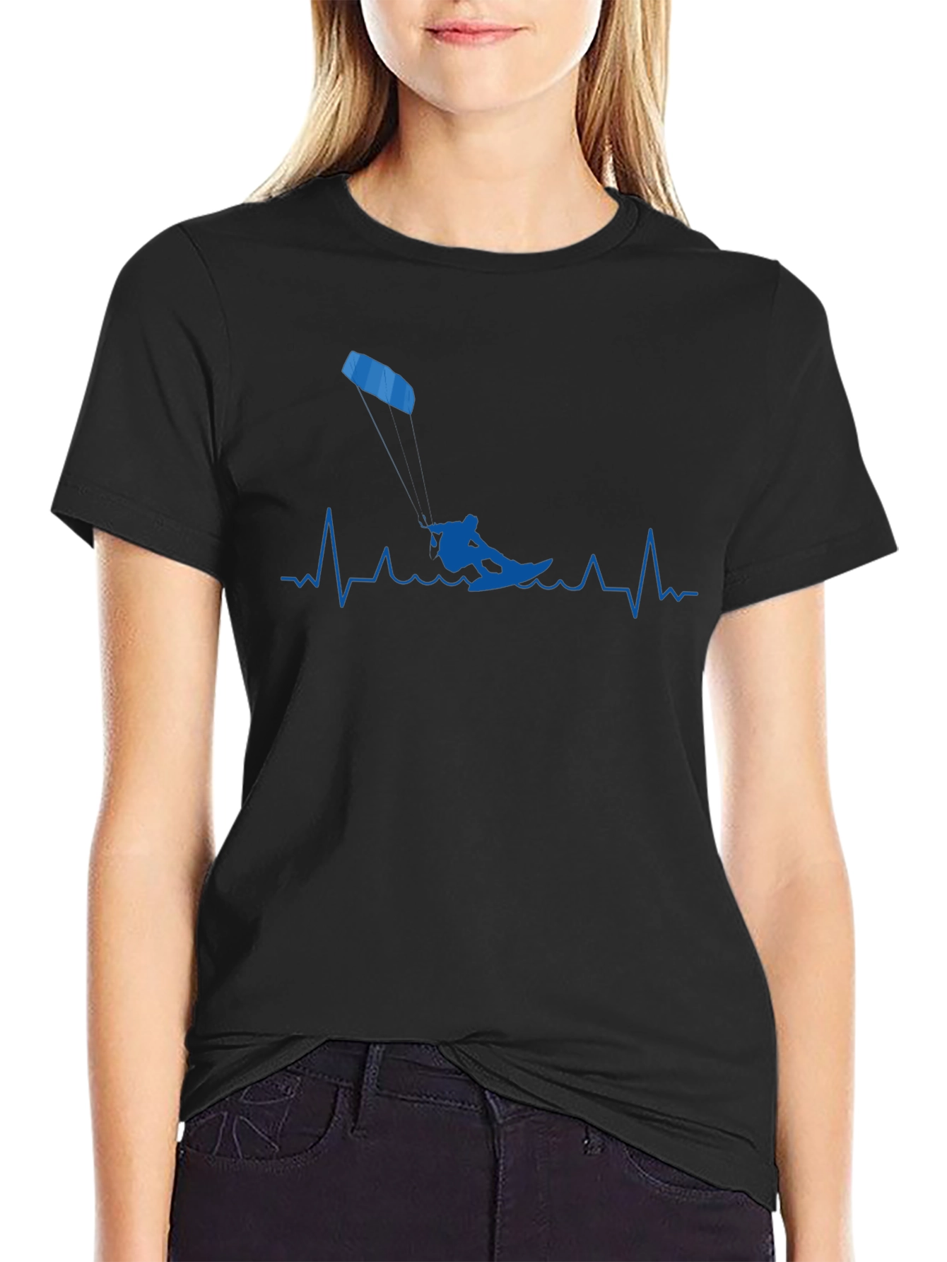 Kitesurfing Heartbeat T-Shirt - Passion on Display