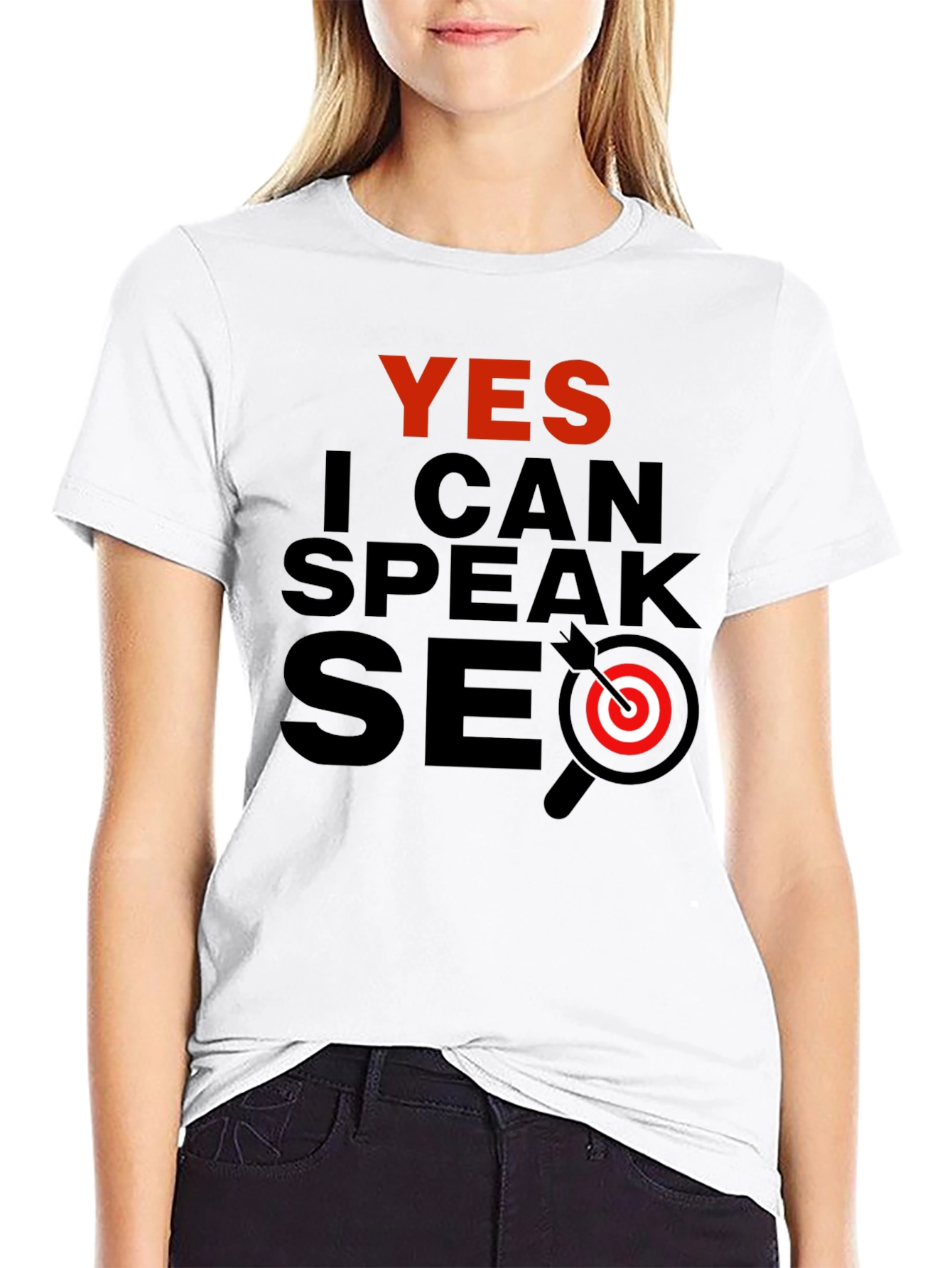 Yes I Can Speak SEO Black T-Shirt