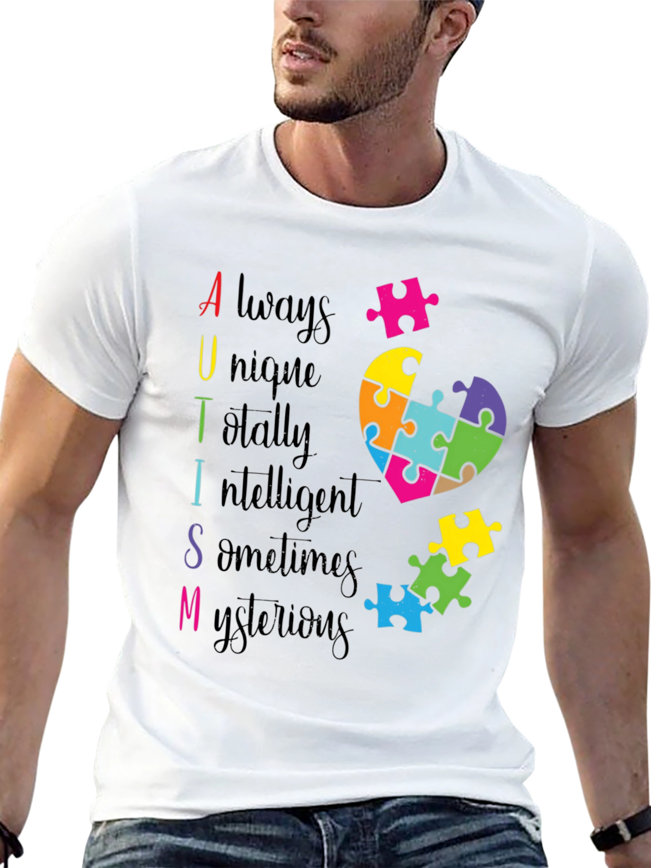 Autism Awareness Puzzle Heart T-Shirt