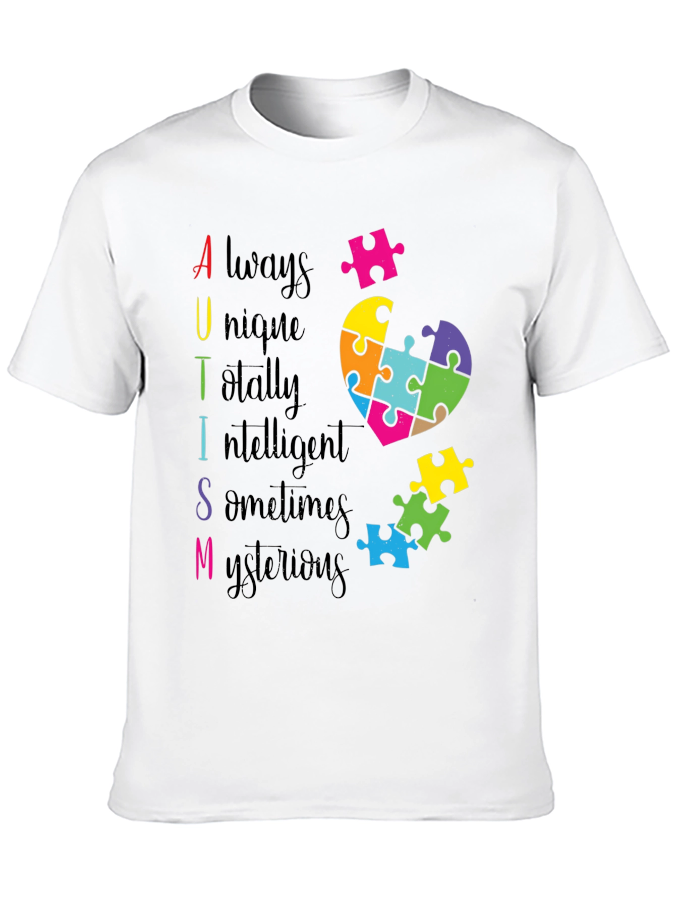 Autism Awareness Puzzle Heart T-Shirt