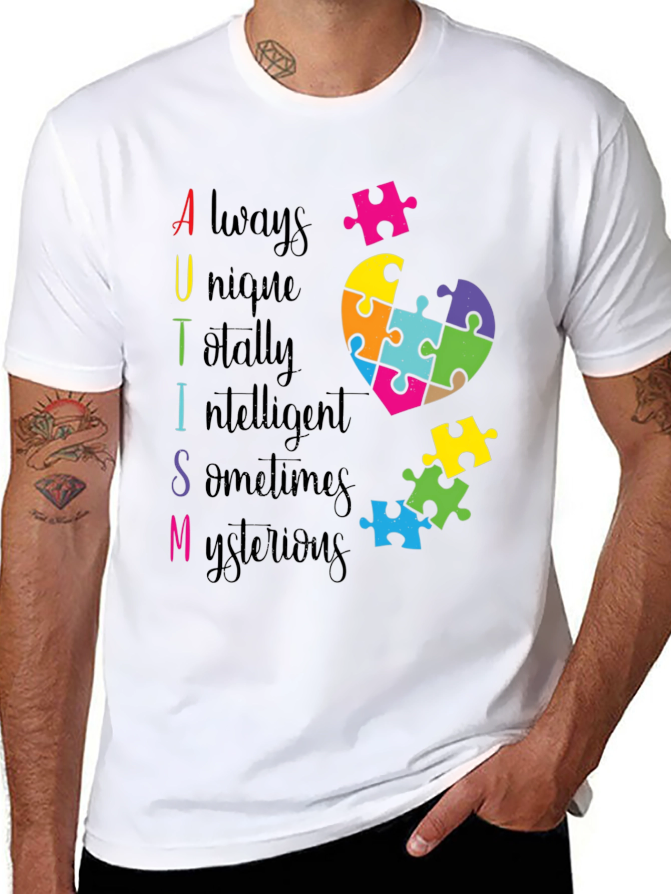 Autism Awareness Puzzle Heart T-Shirt