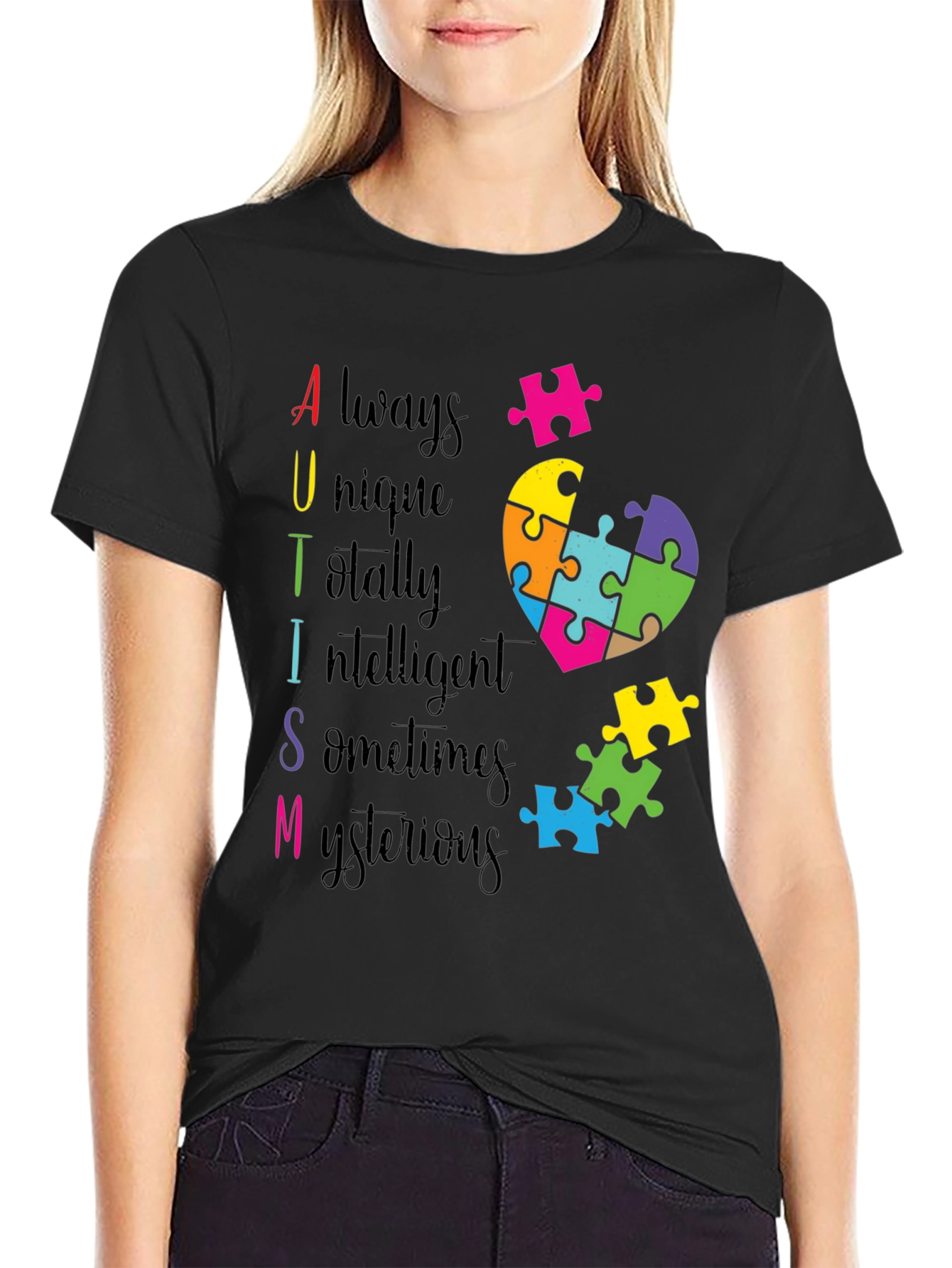 Autism Awareness Puzzle Heart T-Shirt