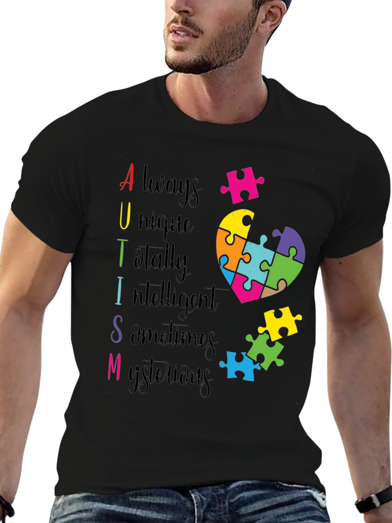 Autism Awareness Puzzle Heart T-Shirt