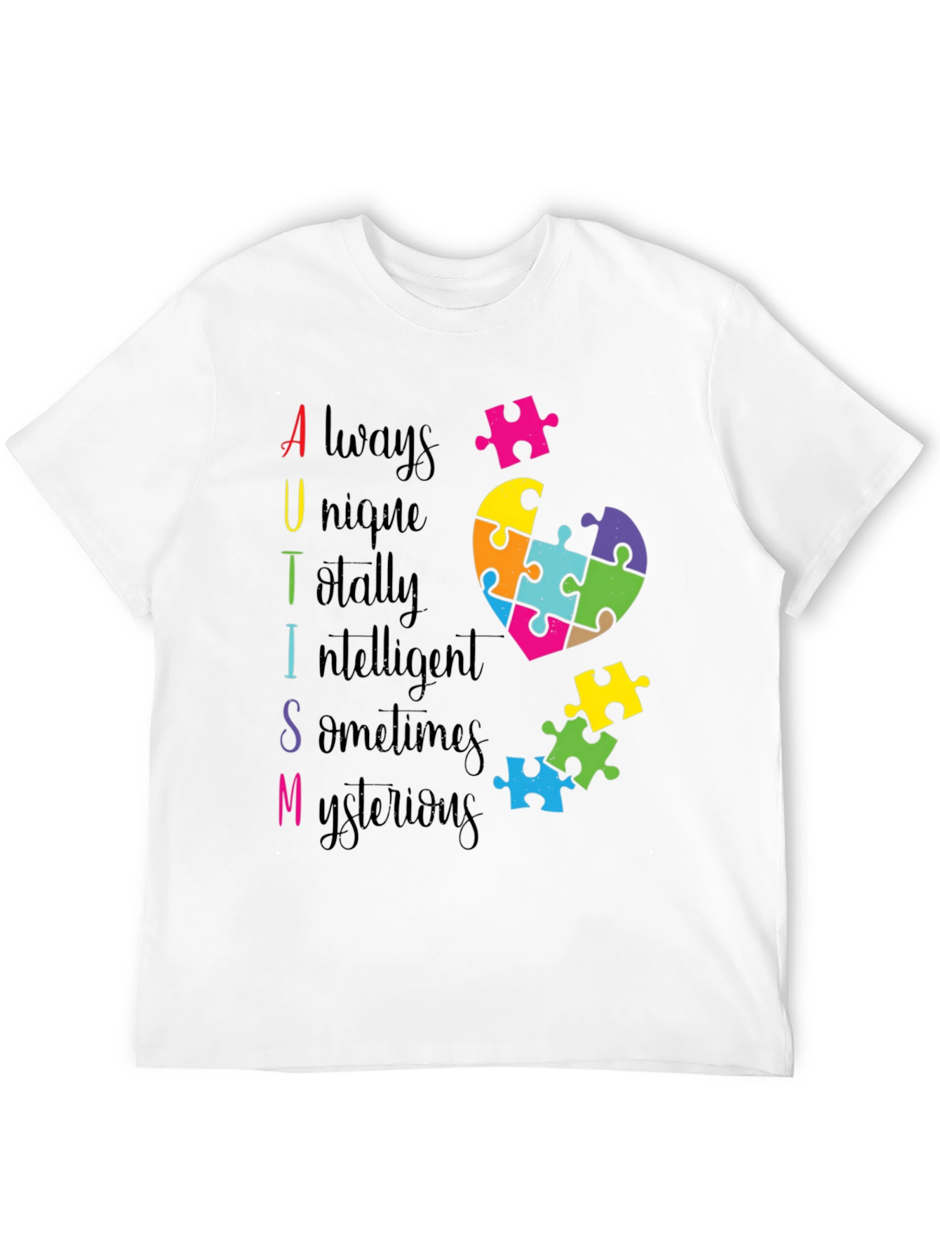 Autism Awareness Puzzle Heart T-Shirt