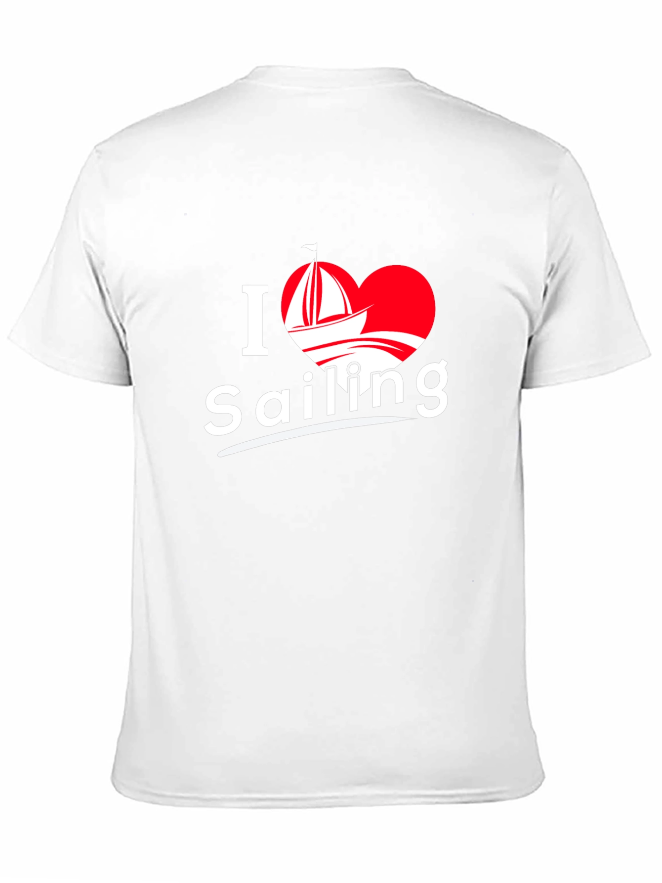 I Love Sailing T-Shirt - Black Cotton Tee