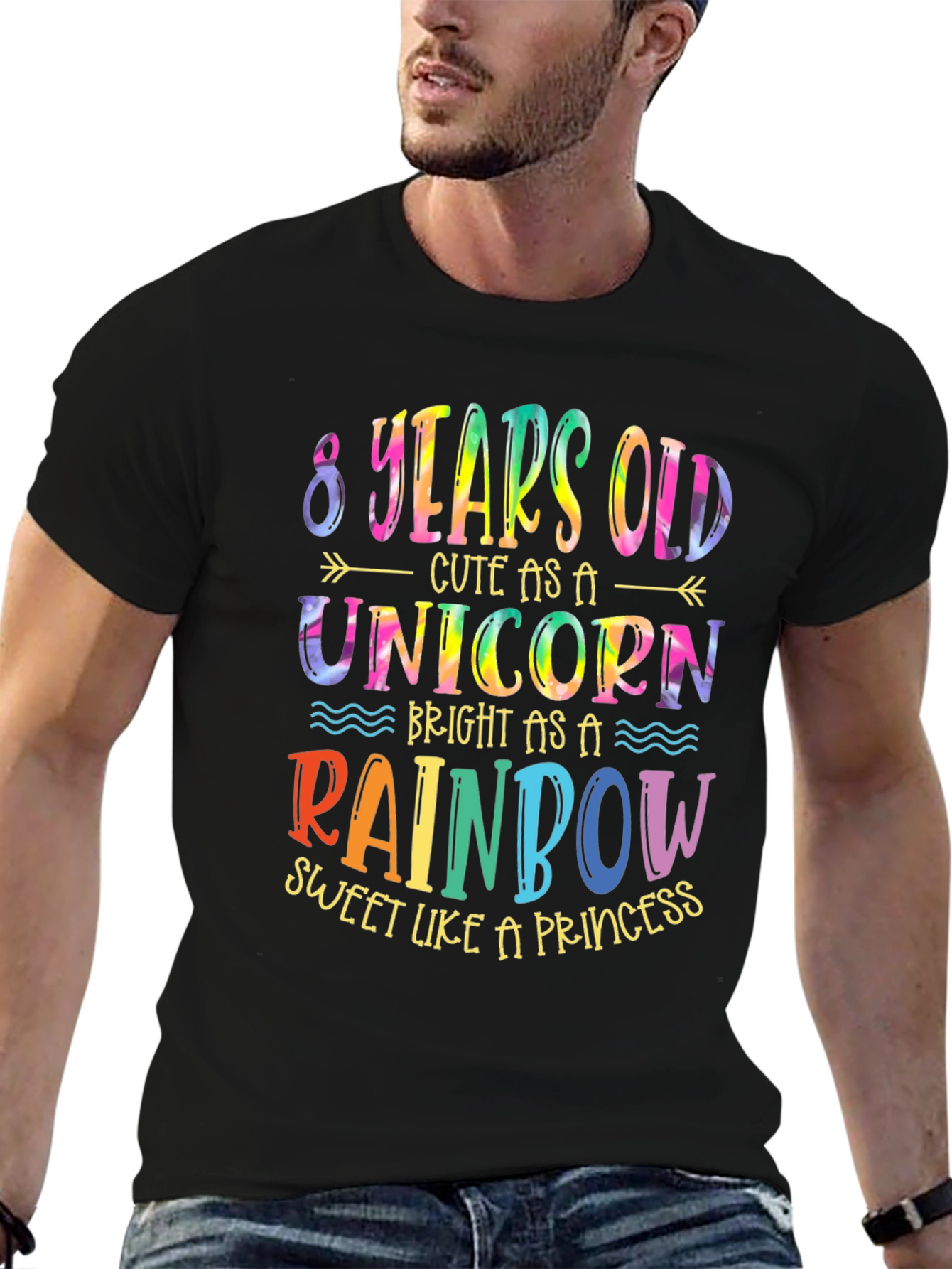 8th Birthday Unicorn Rainbow Shirt